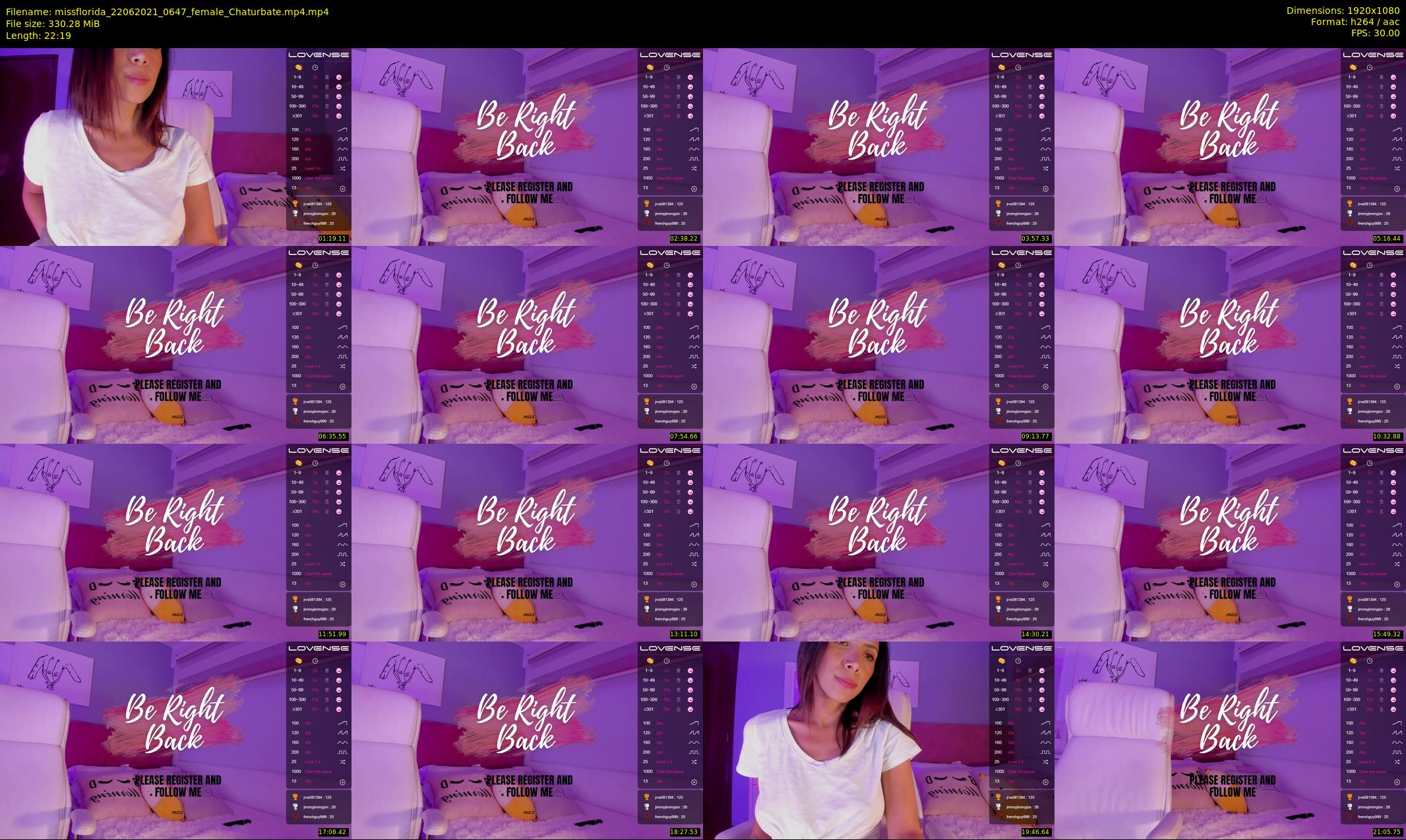 missflorida — 23 minute Chaturbate female cam show recording, 1080p, Jun 22, 2021