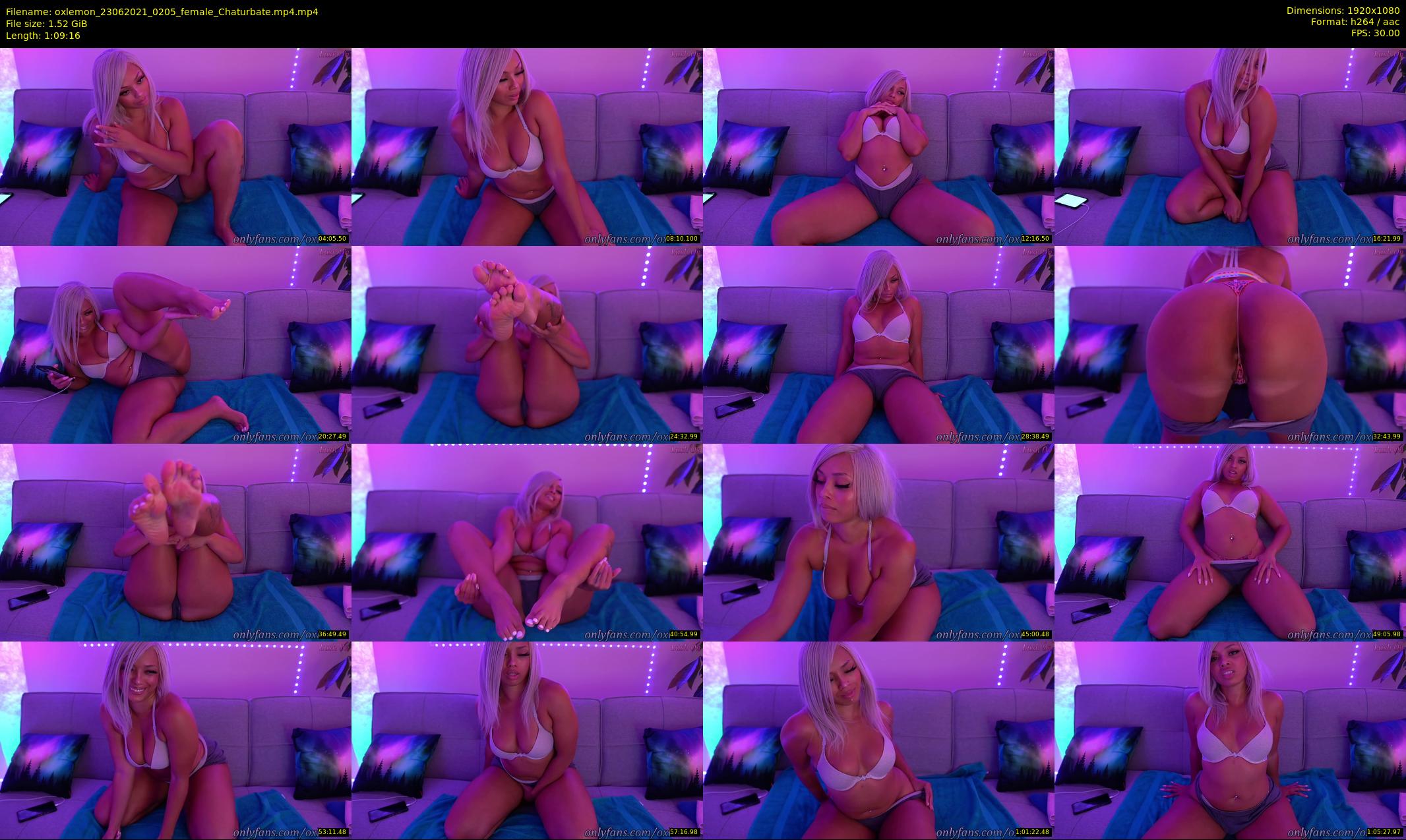 oxlemon — 70 minute Chaturbate female cam show recording, 1080p, Jun 23, 2021