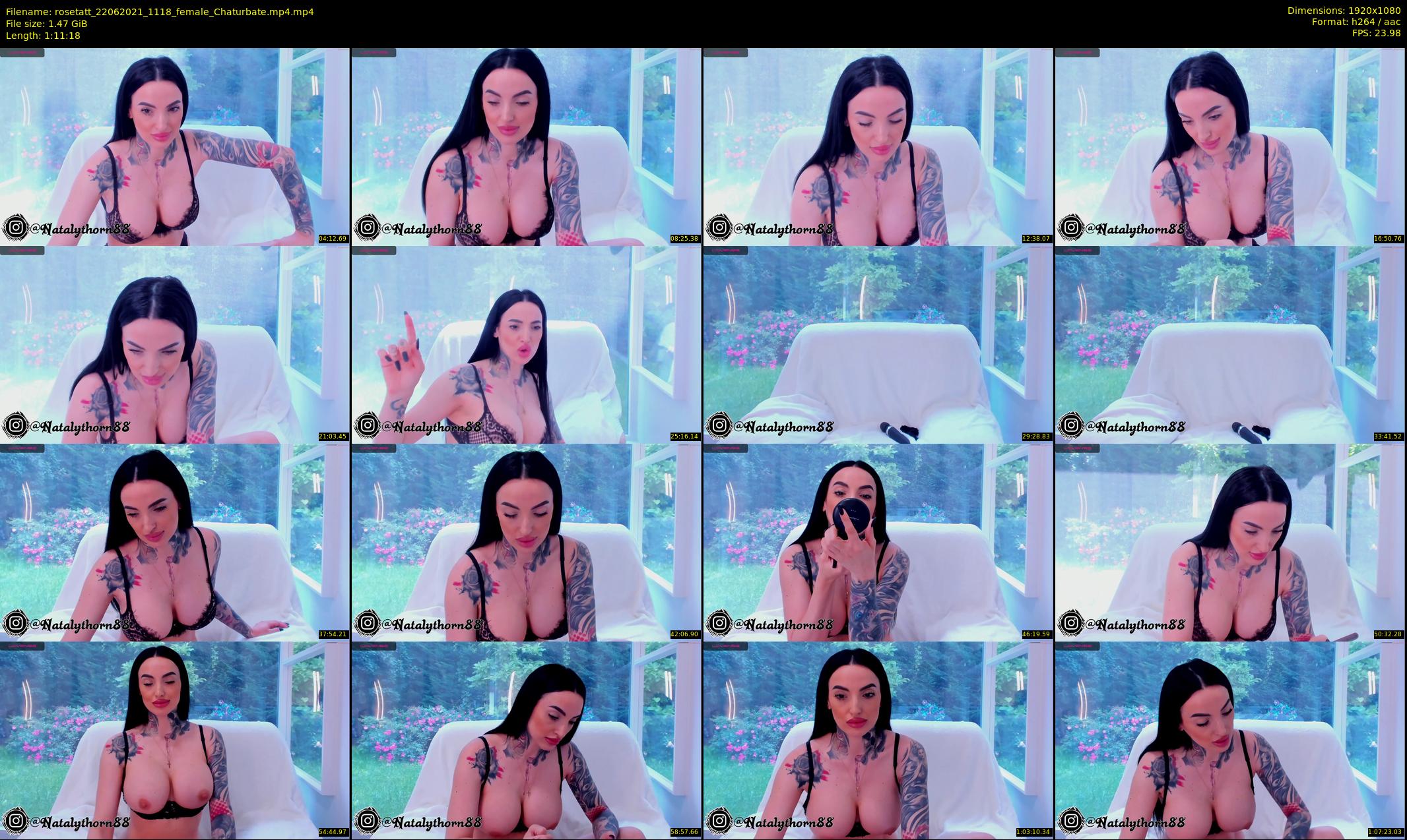 rosetatt — 72 minute Chaturbate female cam show recording, 1080p, Jun 22, 2021