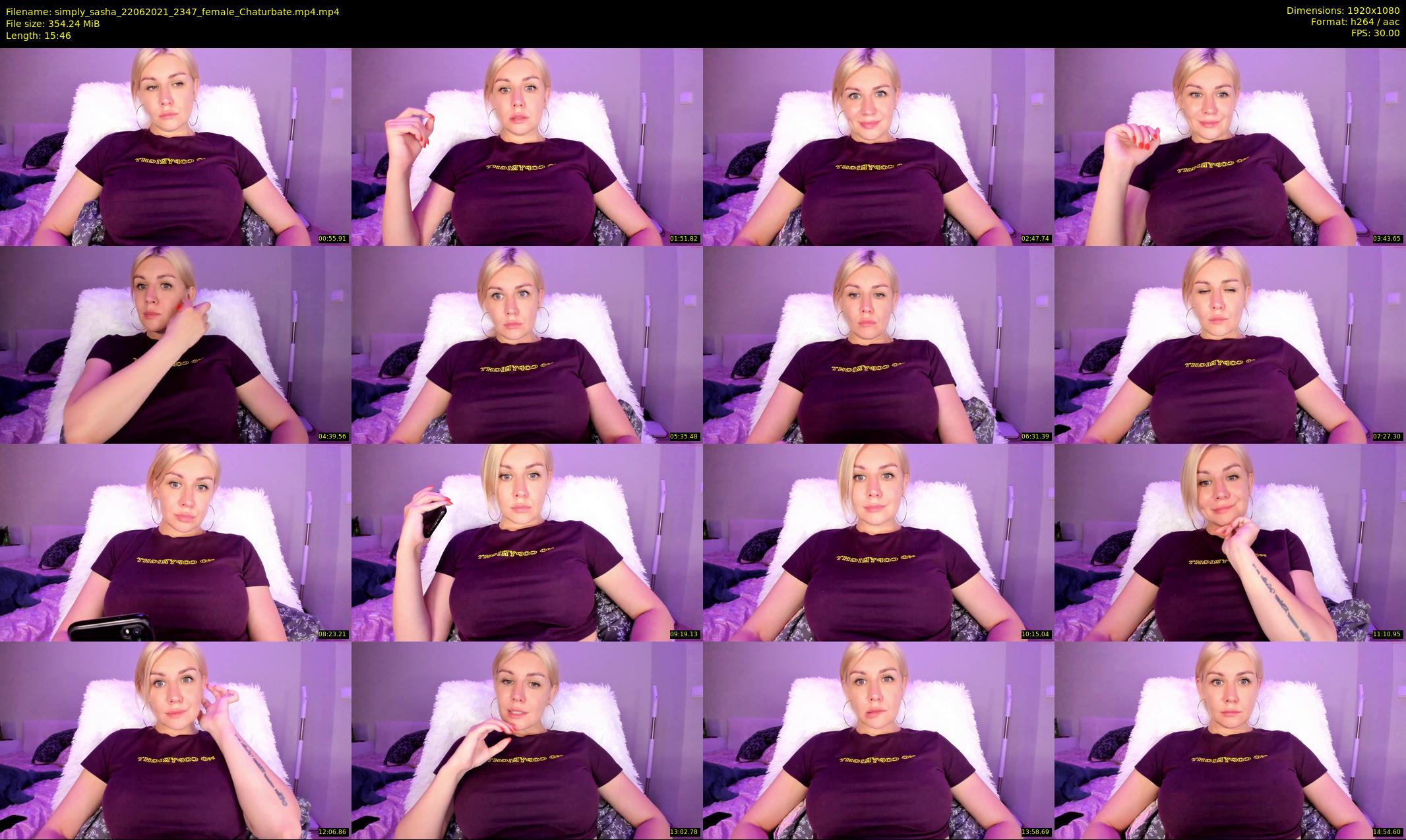 simply_sasha — 16 minute Chaturbate female cam show recording, 1080p, Jun 22, 2021