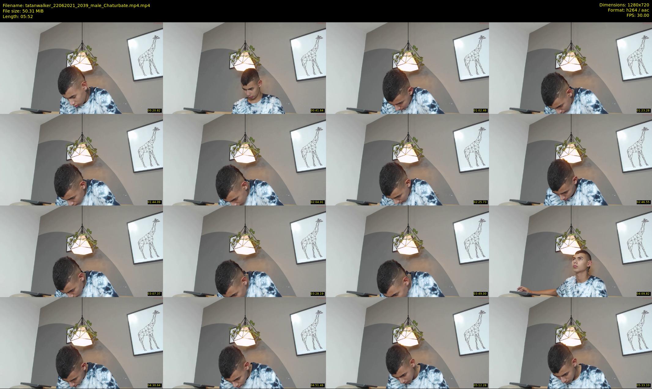 tatanwalker — 6 minute Chaturbate male cam show recording, 720p, Jun 22, 2021