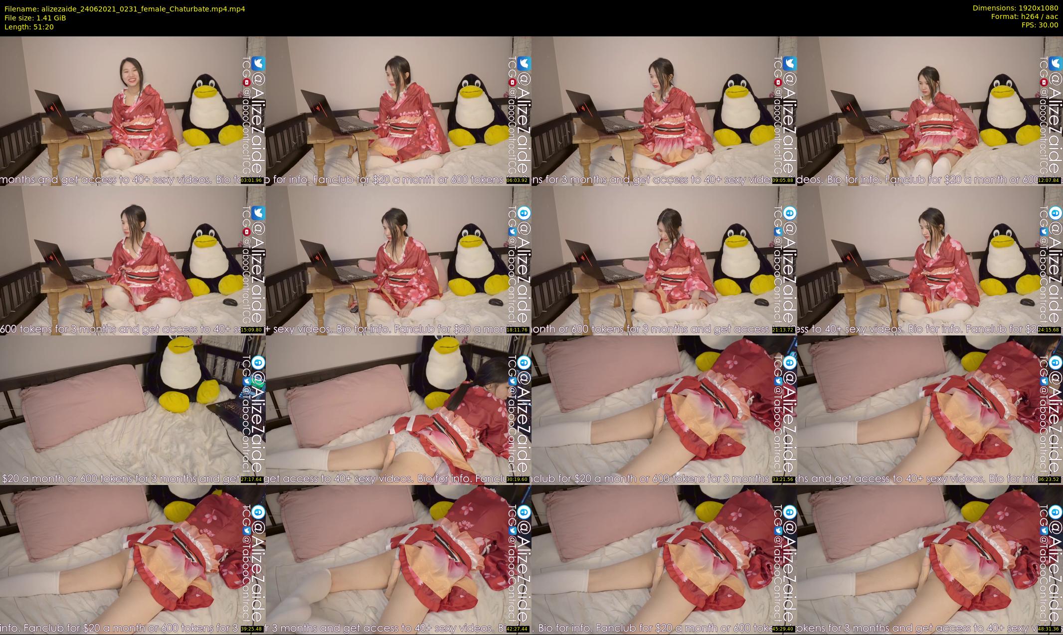 alizezaide — 52 minute Chaturbate female cam show recording, 1080p, Jun 24, 2021