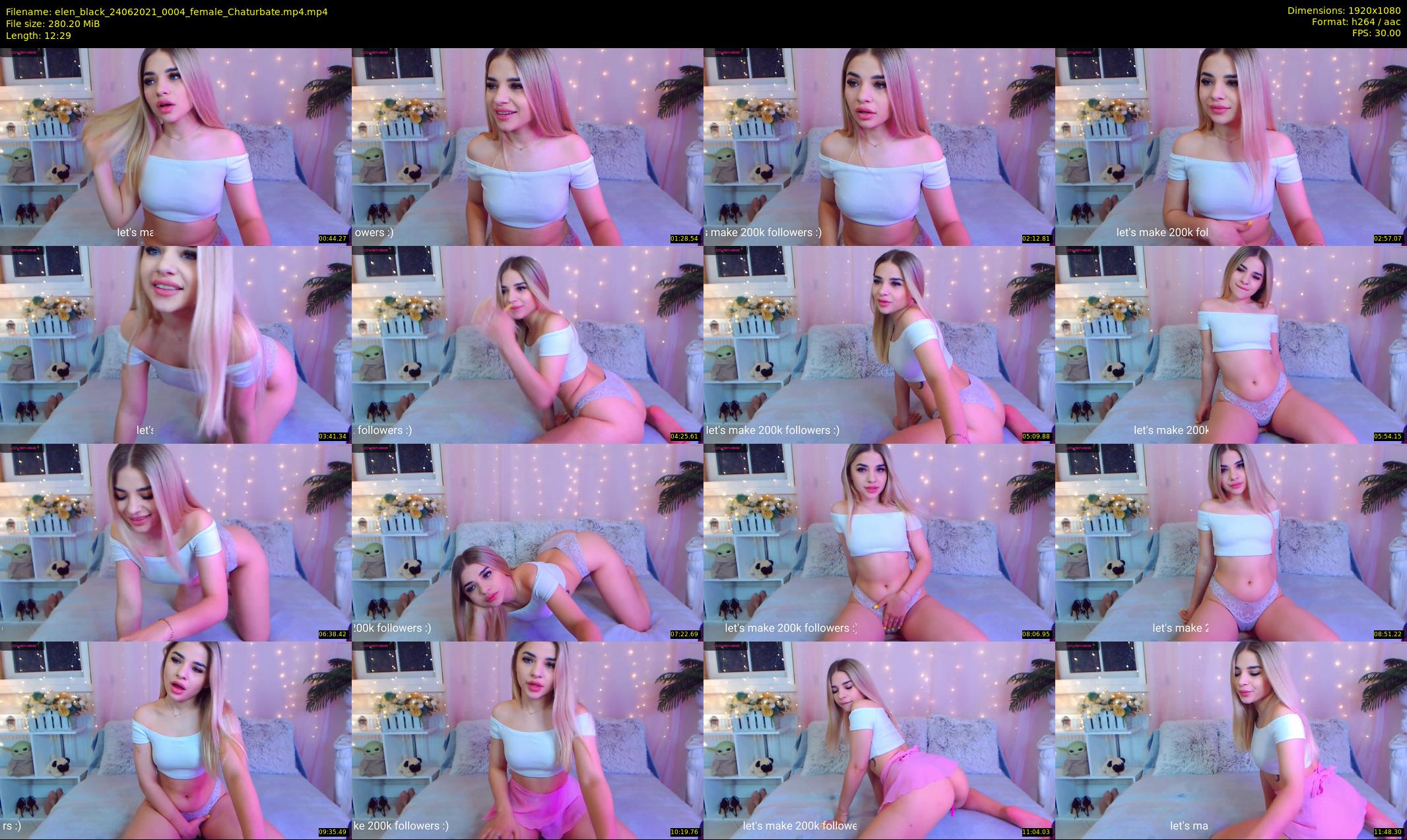 elen_black — 13 minute Chaturbate female cam show recording, 1080p, Jun 24, 2021