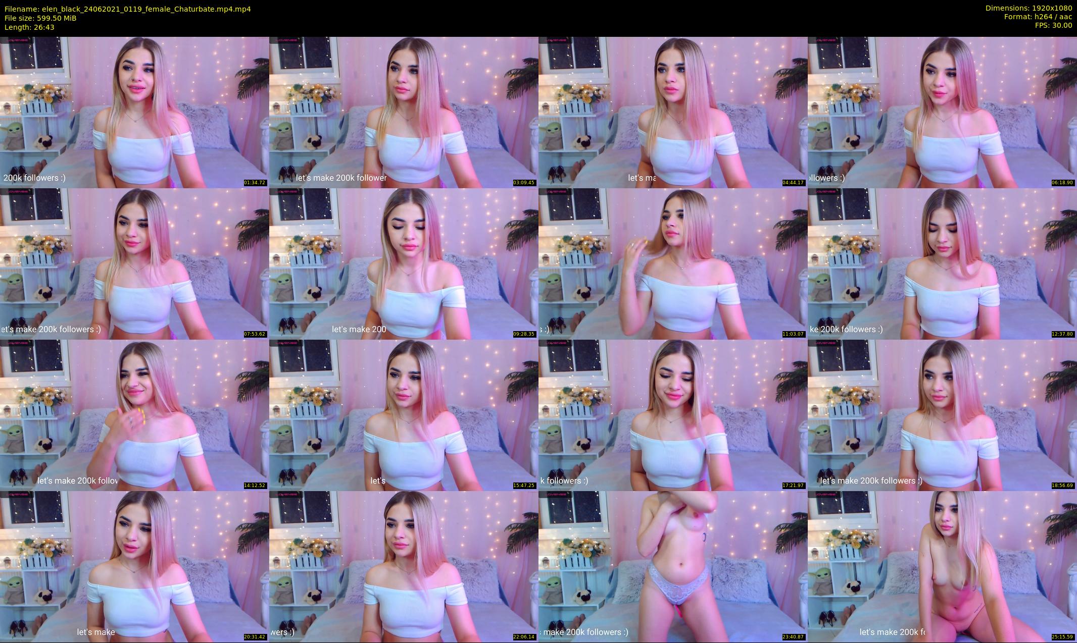 elen_black — 27 minute Chaturbate female cam show recording, 1080p, Jun 24, 2021