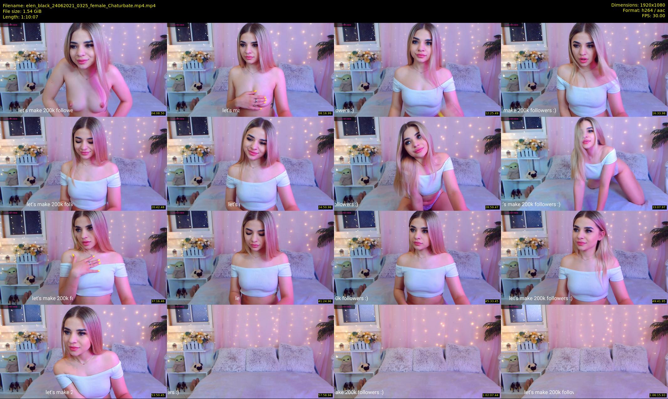 elen_black — 71 minute Chaturbate female cam show recording, 1080p, Jun 24, 2021