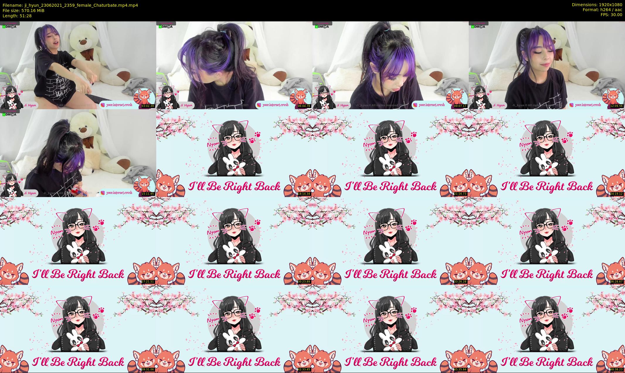 ji_hyun — 52 minute Chaturbate female cam show recording, 1080p, Jun 23, 2021