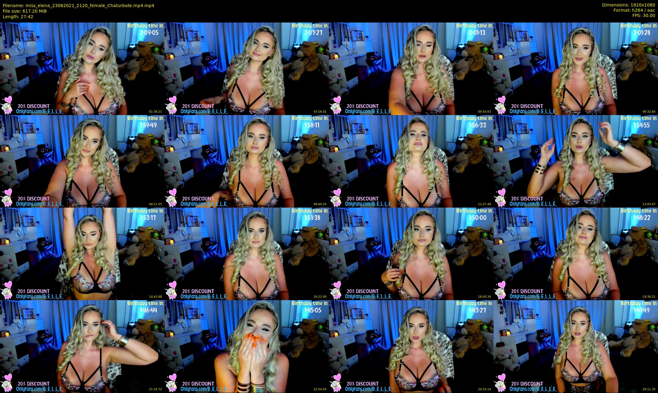 miss_elena — 28 minute Chaturbate female cam show recording, 1080p, Jun 23, 2021