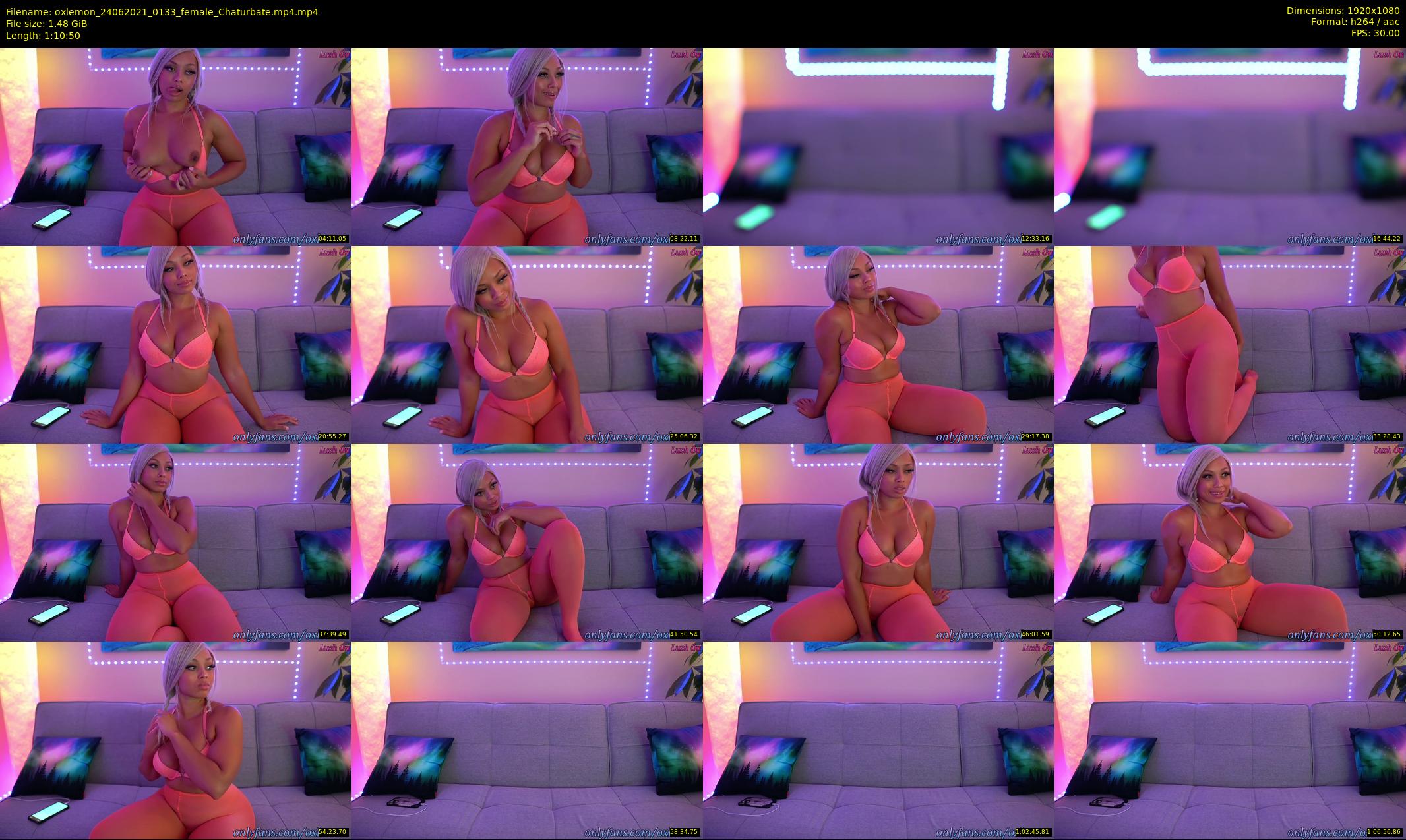 oxlemon — 71 minute Chaturbate female cam show recording, 1080p, Jun 24, 2021