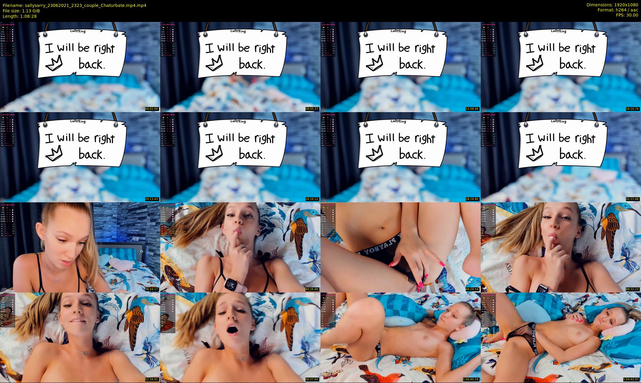 sallysarry — 69 minute Chaturbate couple cam show recording, 1080p, Jun 23, 2021