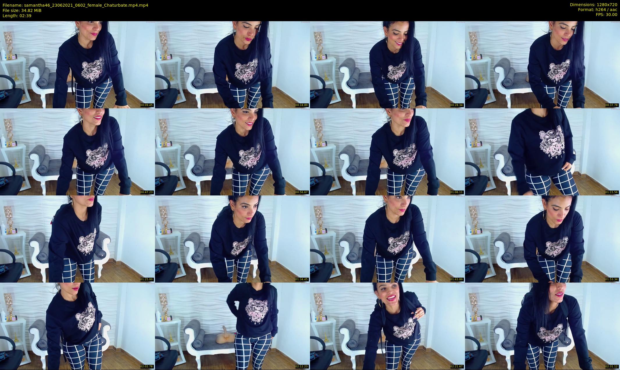 samantha46 — 3 minute Chaturbate female cam show recording, 720p, Jun 23, 2021