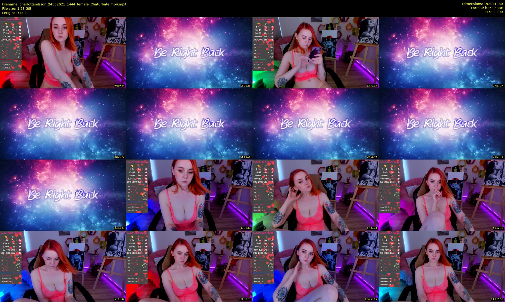 charlottanilsson — 74 minute Chaturbate female cam show recording, 1080p, Jun 24, 2021