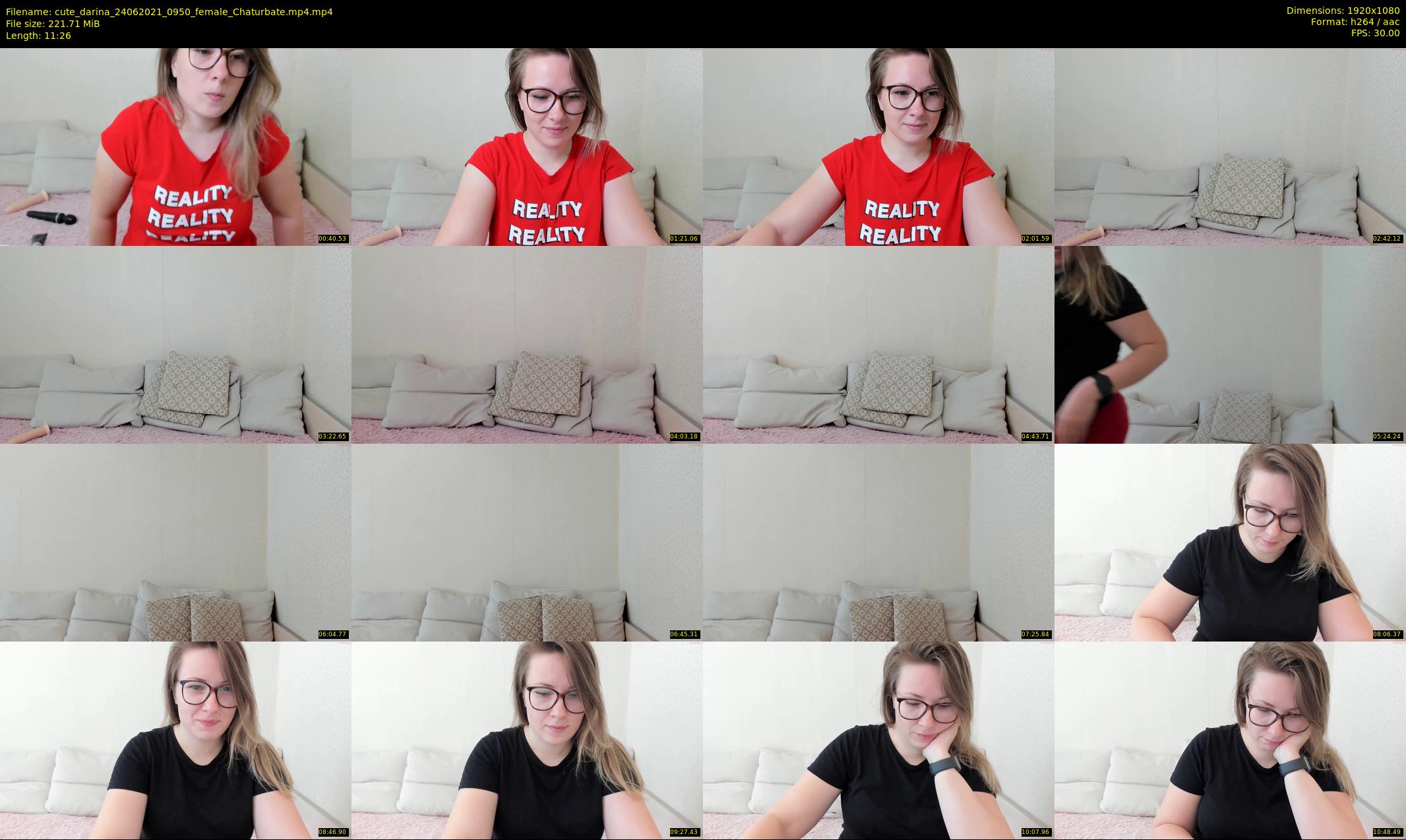 cute_darina — 12 minute Chaturbate female cam show recording, 1080p, Jun 24, 2021