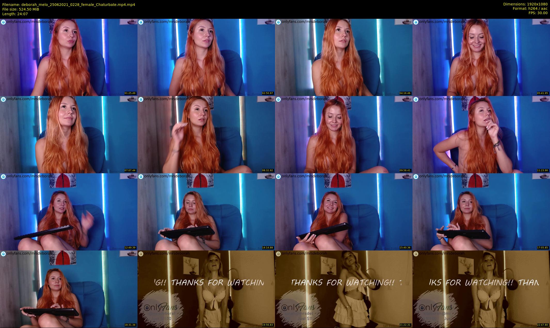 deborah_melo — 25 minute Chaturbate female cam show recording, 1080p, Jun 25, 2021