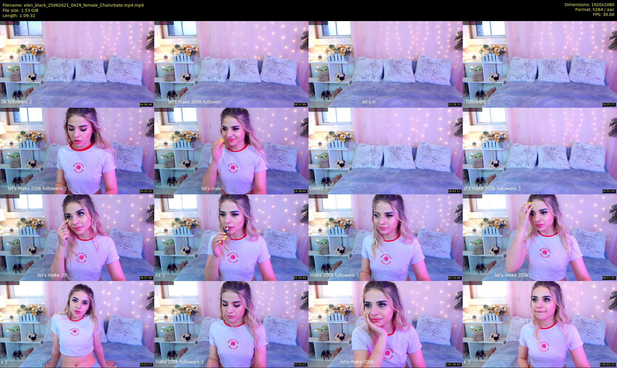 elen_black — 70 minute Chaturbate female cam show recording, 1080p, Jun 25, 2021