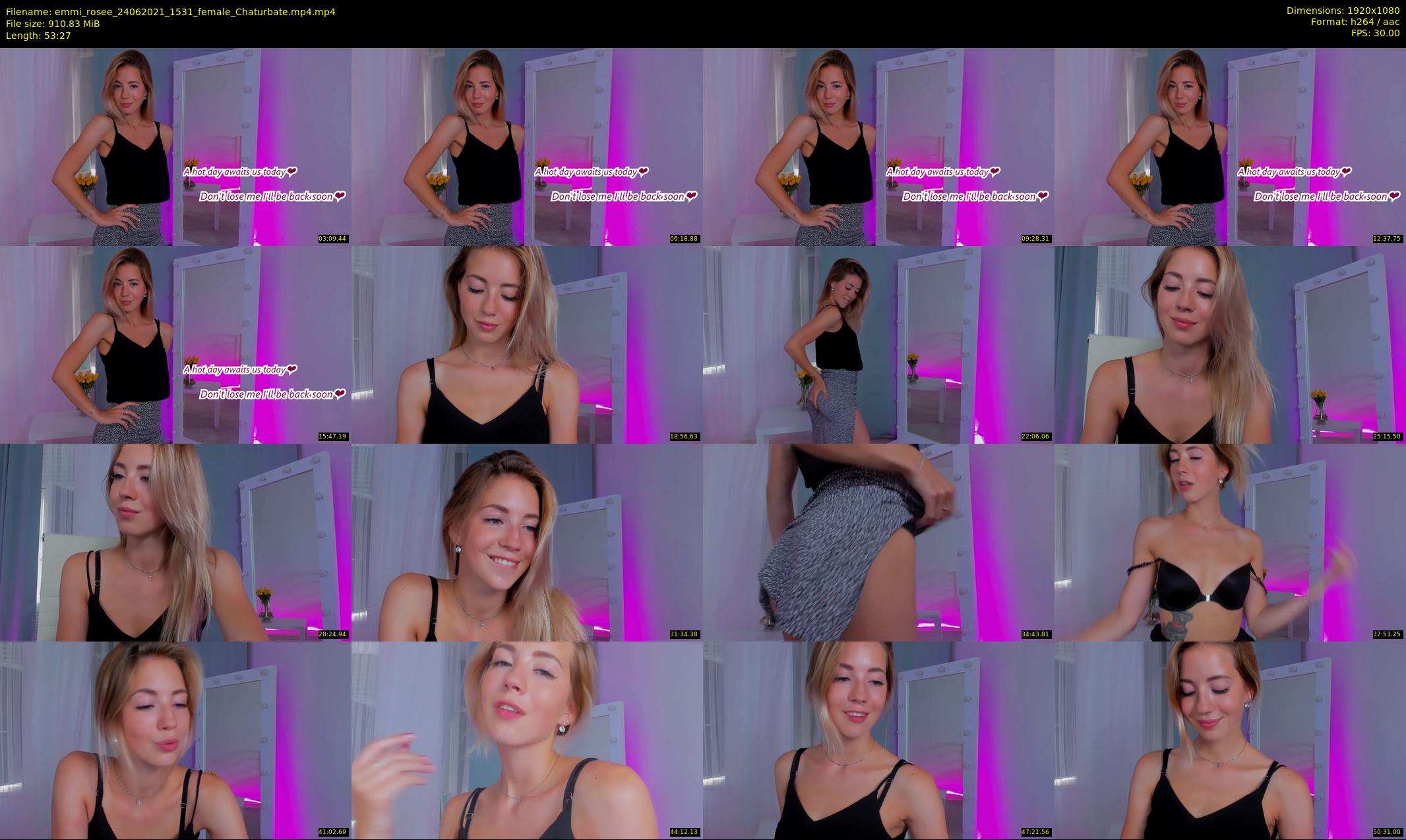 emmi_rosee — 54 minute Chaturbate female cam show recording, 1080p, Jun 24, 2021