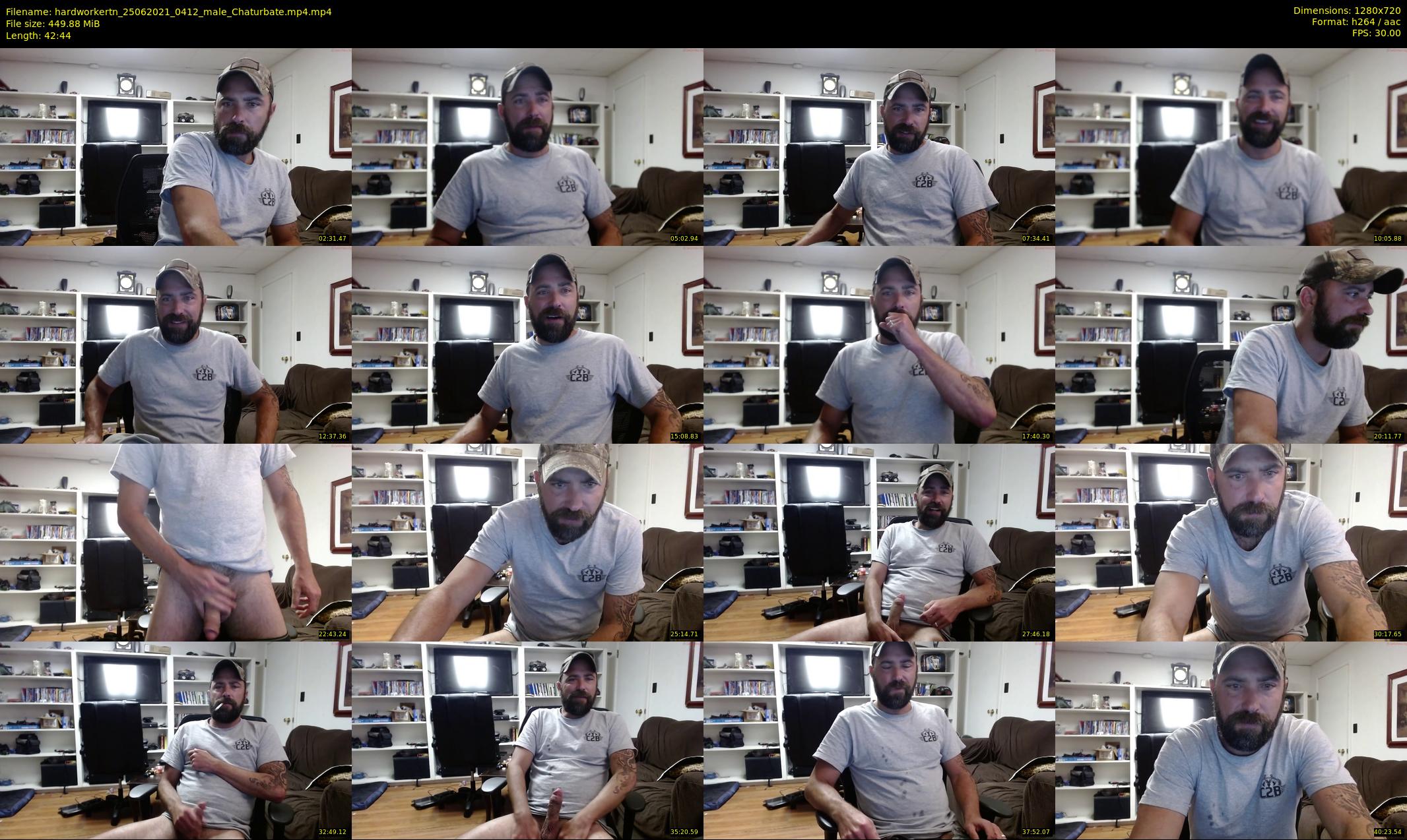 hardworkertn — 43 minute Chaturbate male cam show recording, 720p, Jun 25, 2021