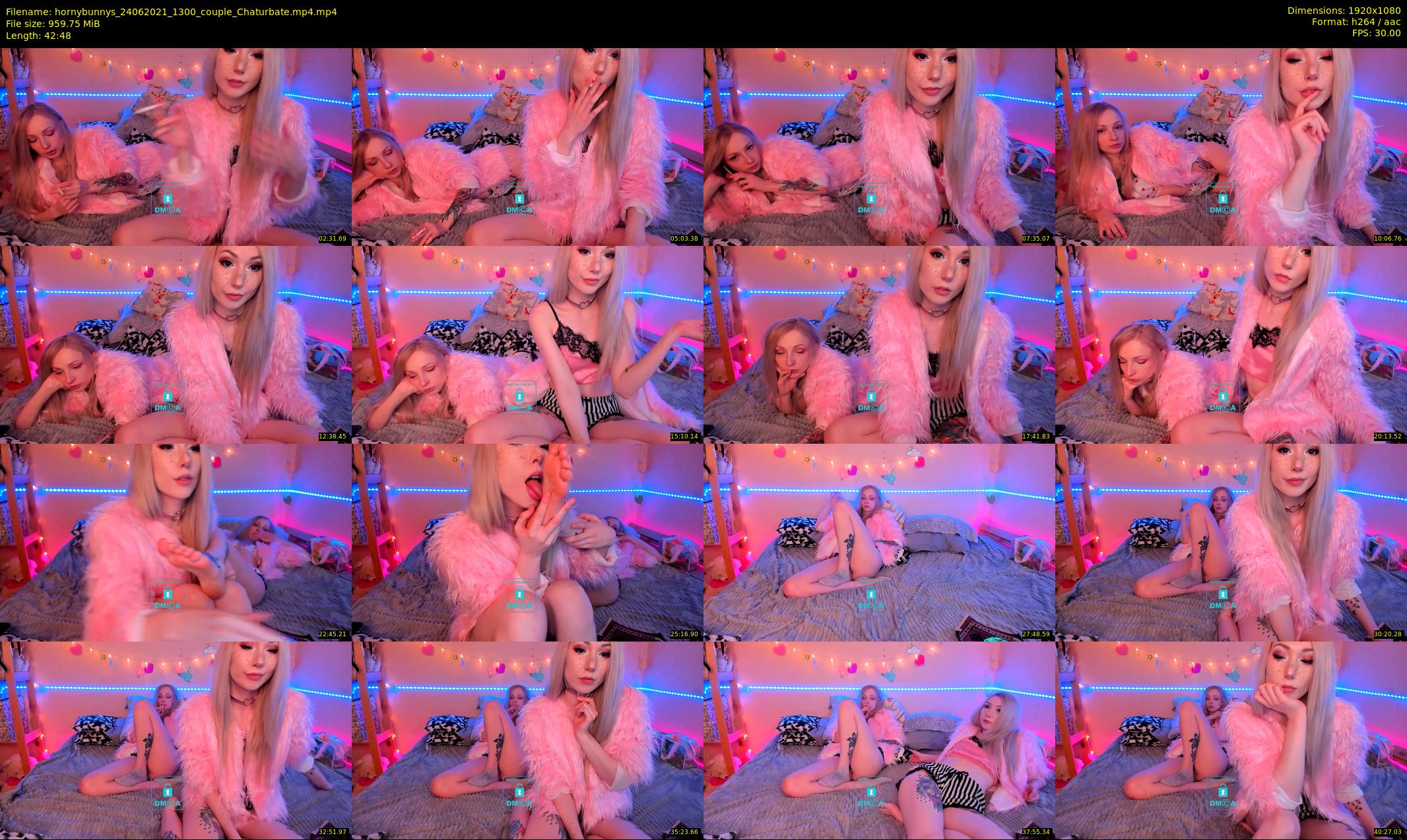 hornybunnys — 43 minute Chaturbate couple cam show recording, 1080p, Jun 24, 2021