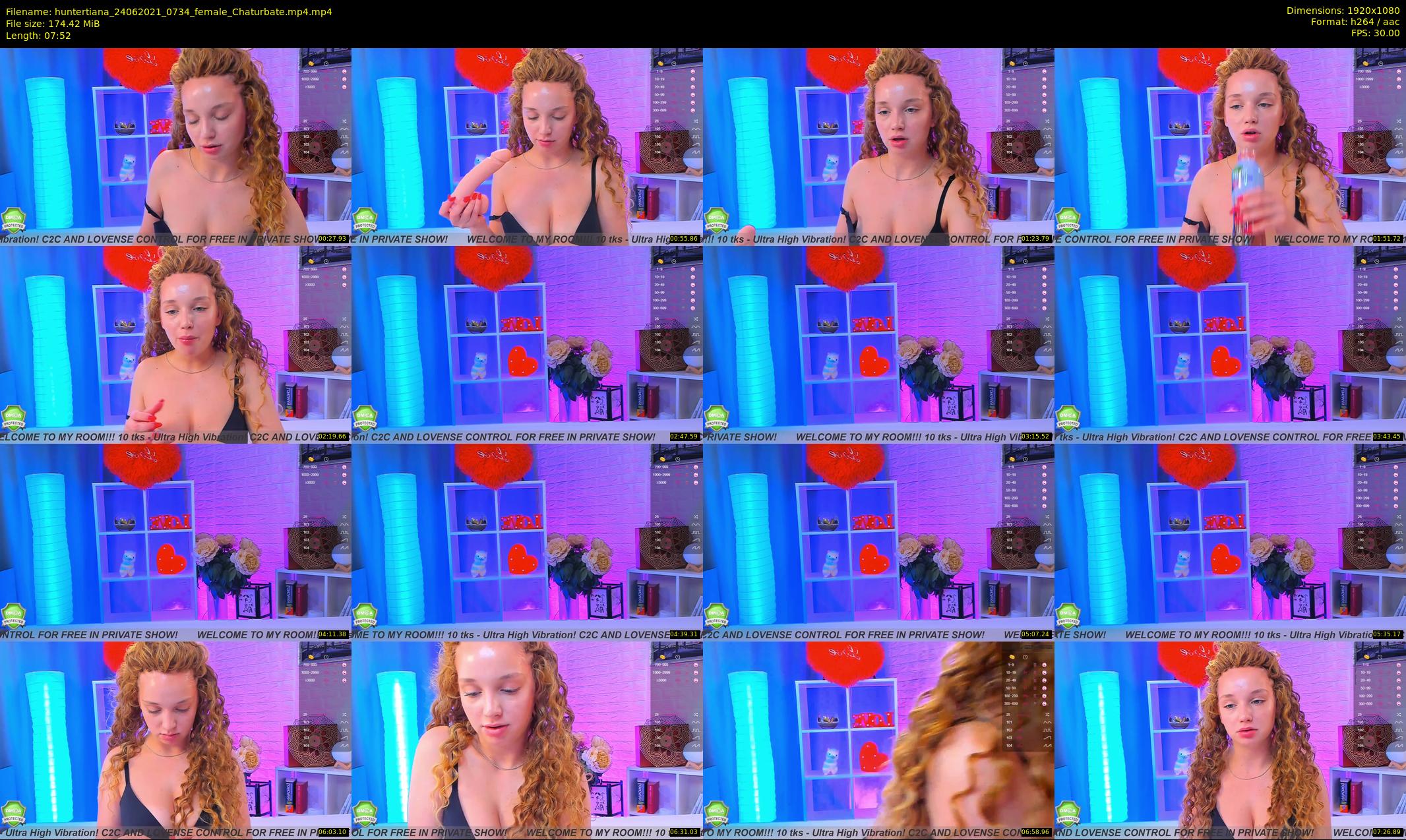 huntertiana — 8 minute Chaturbate female cam show recording, 1080p, Jun 24, 2021