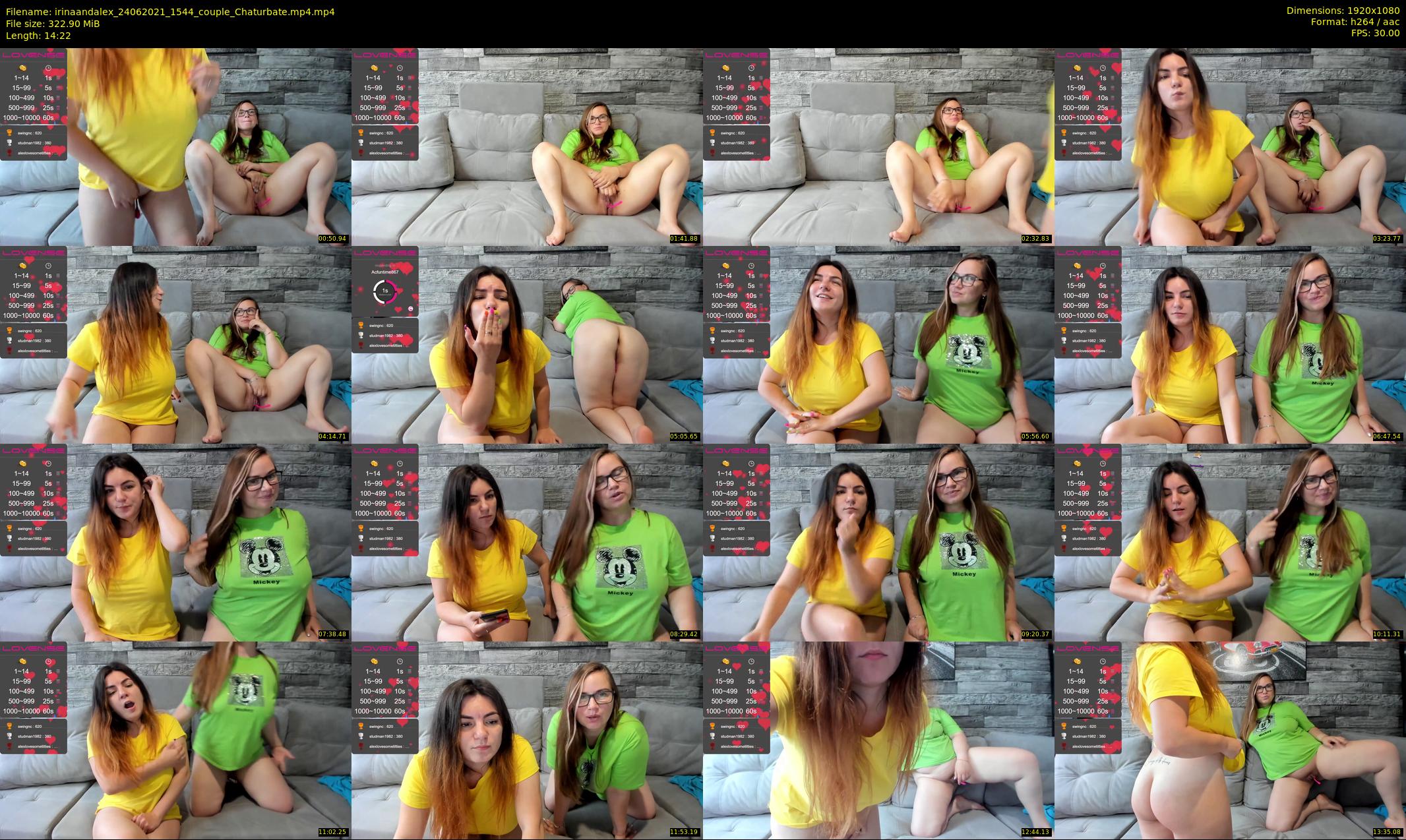 irinaandalex — 15 minute Chaturbate couple cam show recording, 1080p, Jun 24, 2021