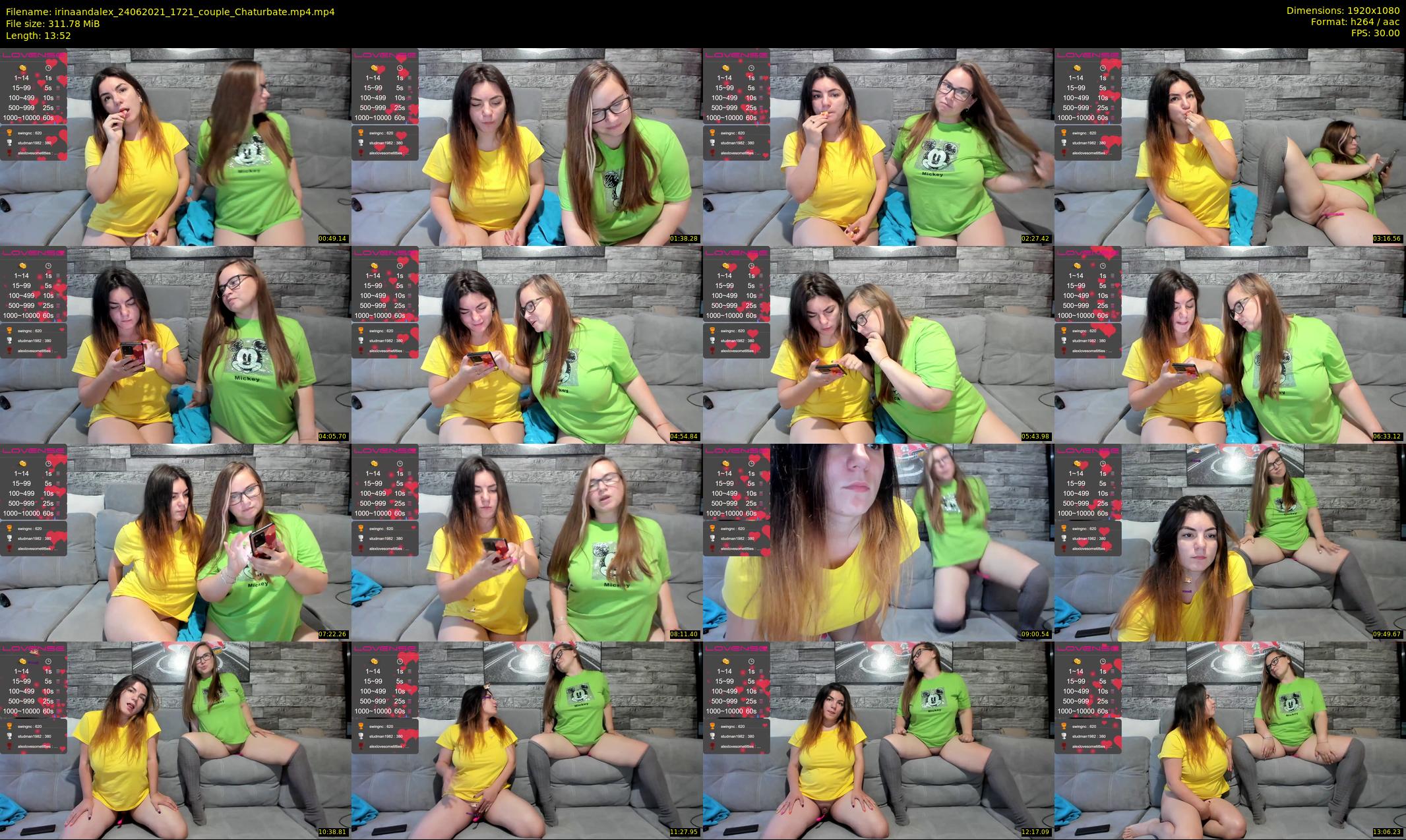 irinaandalex — 14 minute Chaturbate couple cam show recording, 1080p, Jun 24, 2021