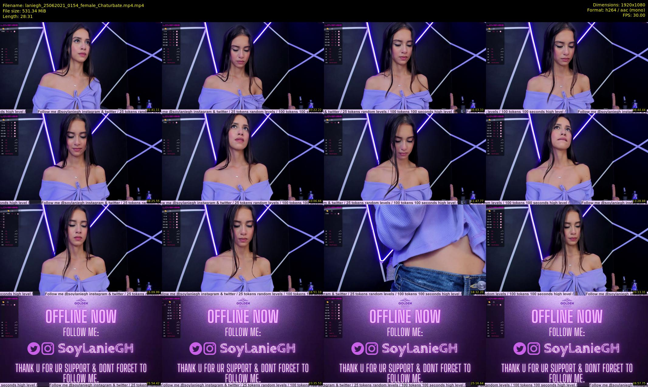 laniegh — 29 minute Chaturbate female cam show recording, 1080p, Jun 25, 2021