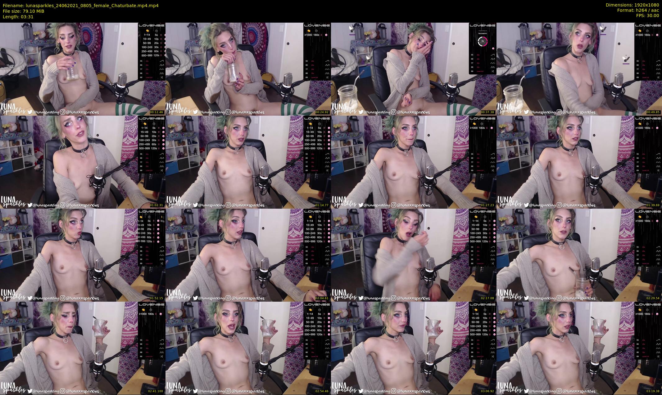 lunasparkles — 4 minute Chaturbate female cam show recording, 1080p, Jun 24, 2021