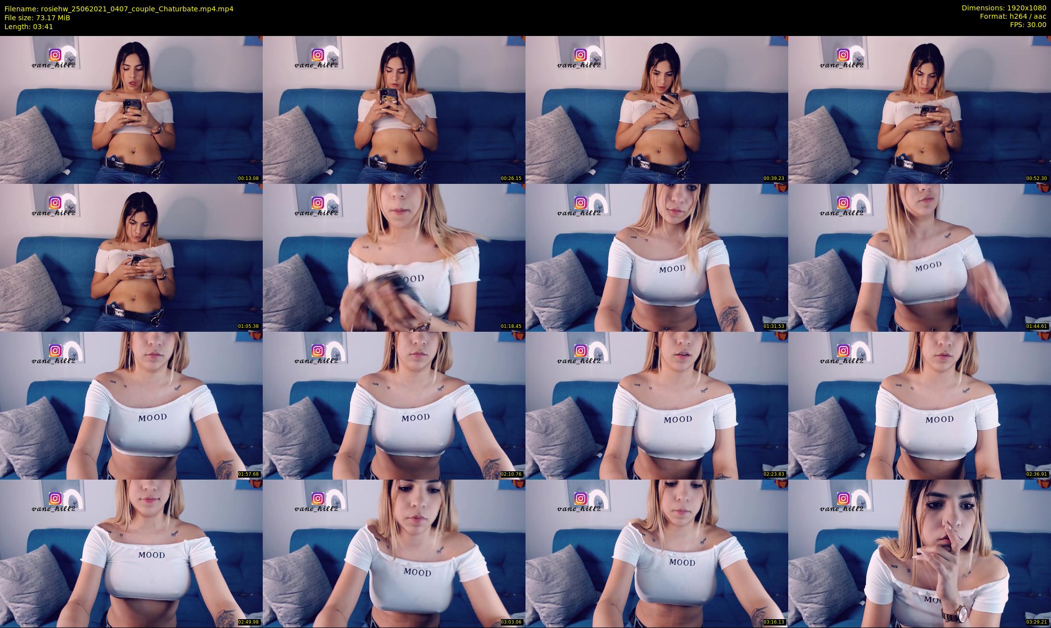 rosiehw — 4 minute Chaturbate couple cam show recording, 1080p, Jun 25, 2021