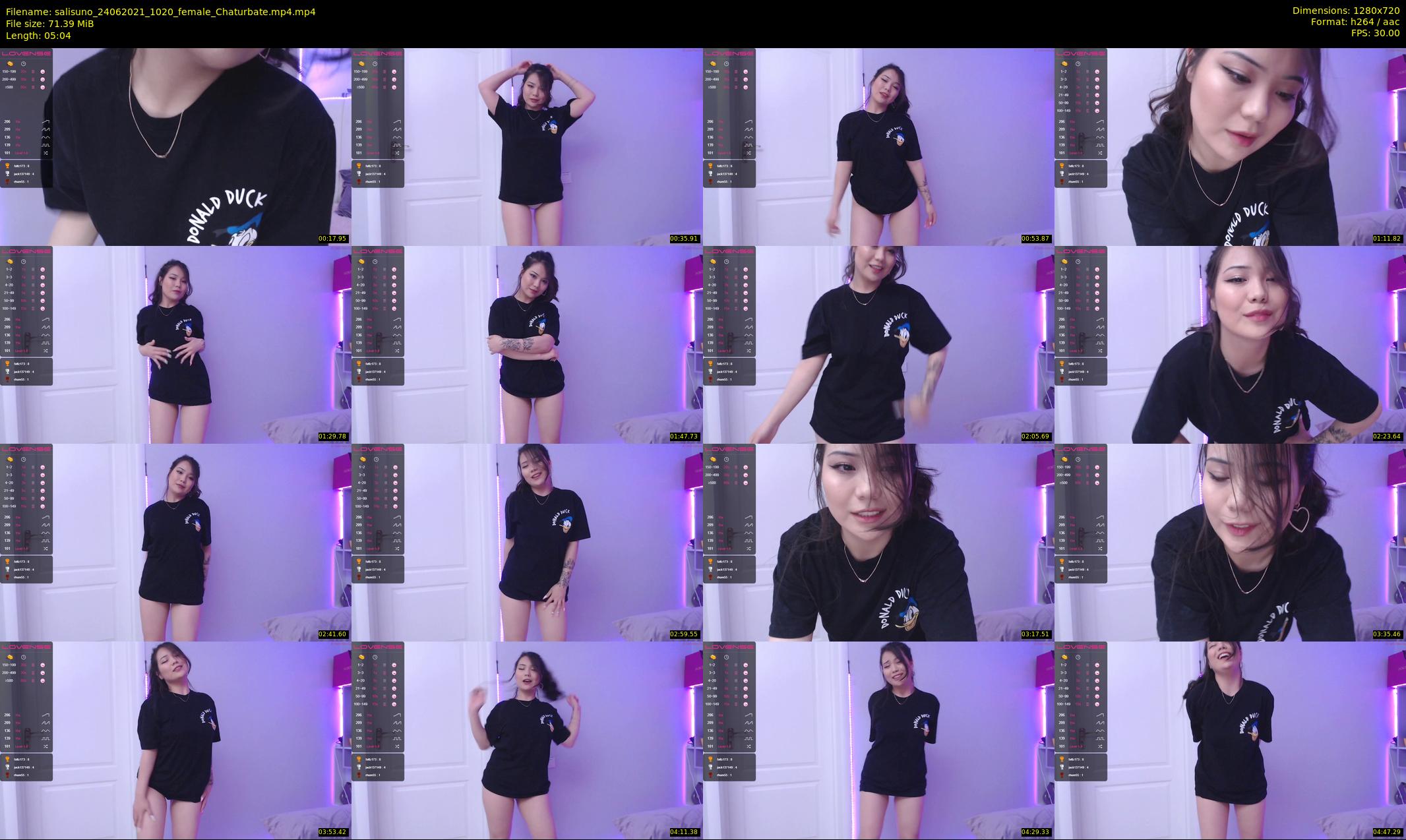 salisuno — 6 minute Chaturbate female cam show recording, 720p, Jun 24, 2021