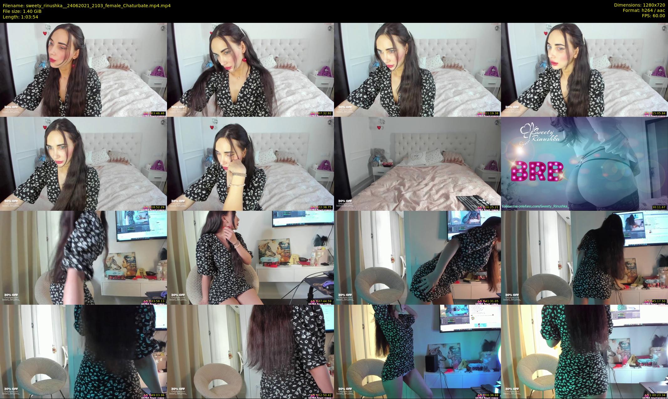 sweety_rinushka_ — 64 minute Chaturbate female cam show recording, 720p, Jun 24, 2021