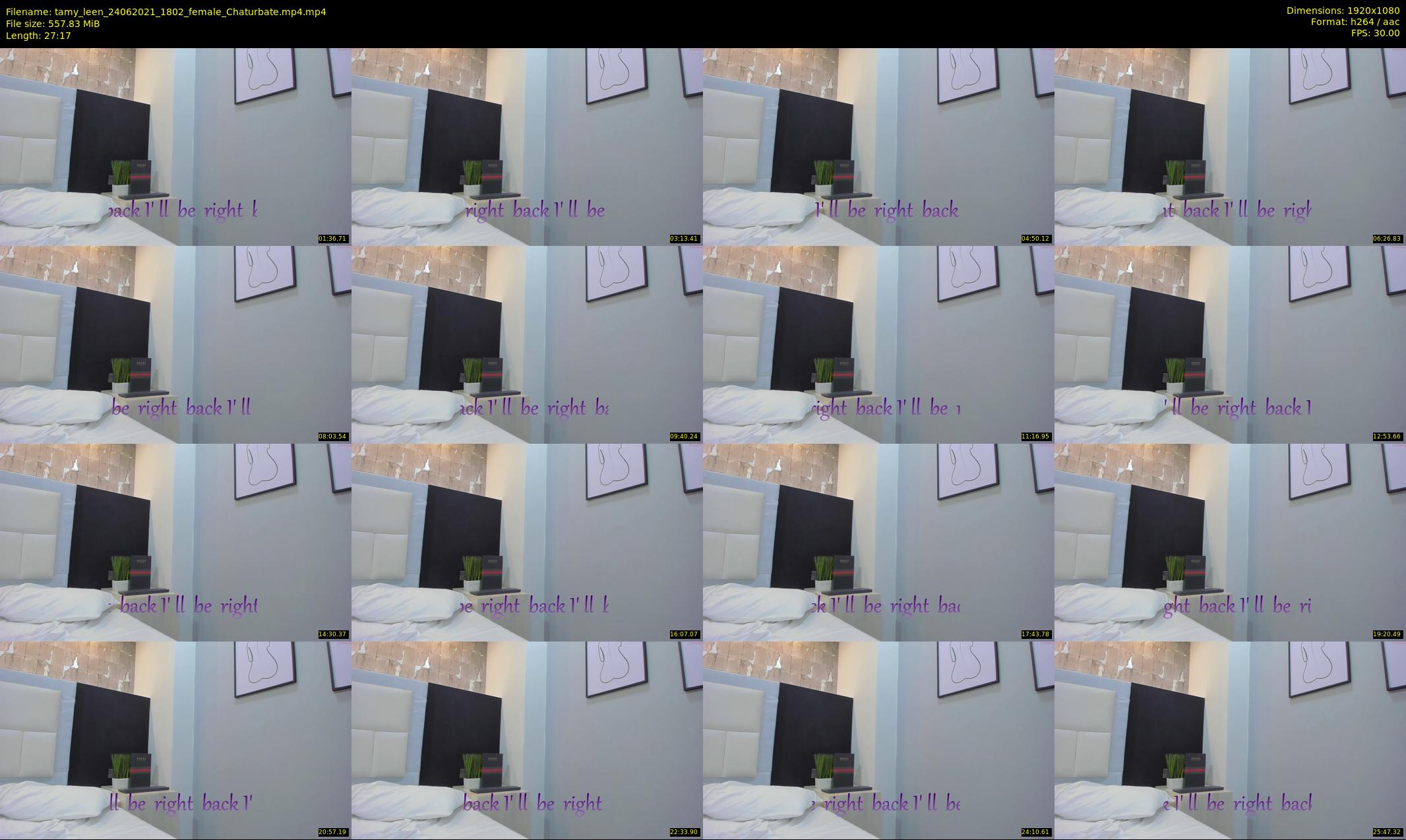 tamy_leen — 28 minute Chaturbate female cam show recording, 1080p, Jun 24, 2021