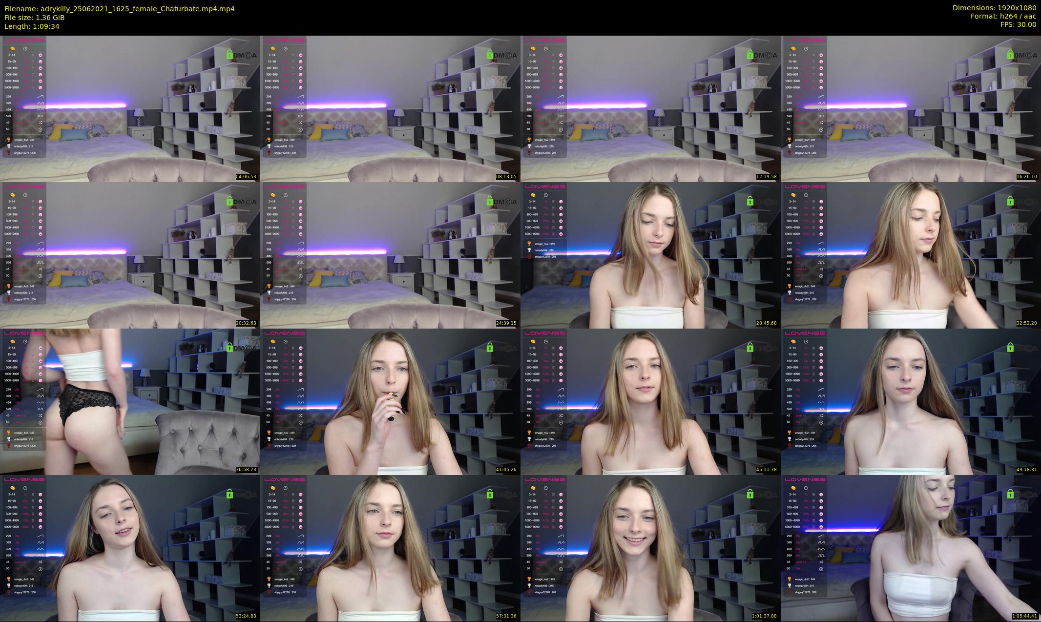 adrykilly — 70 minute Chaturbate female cam show recording, 1080p, Jun 25, 2021