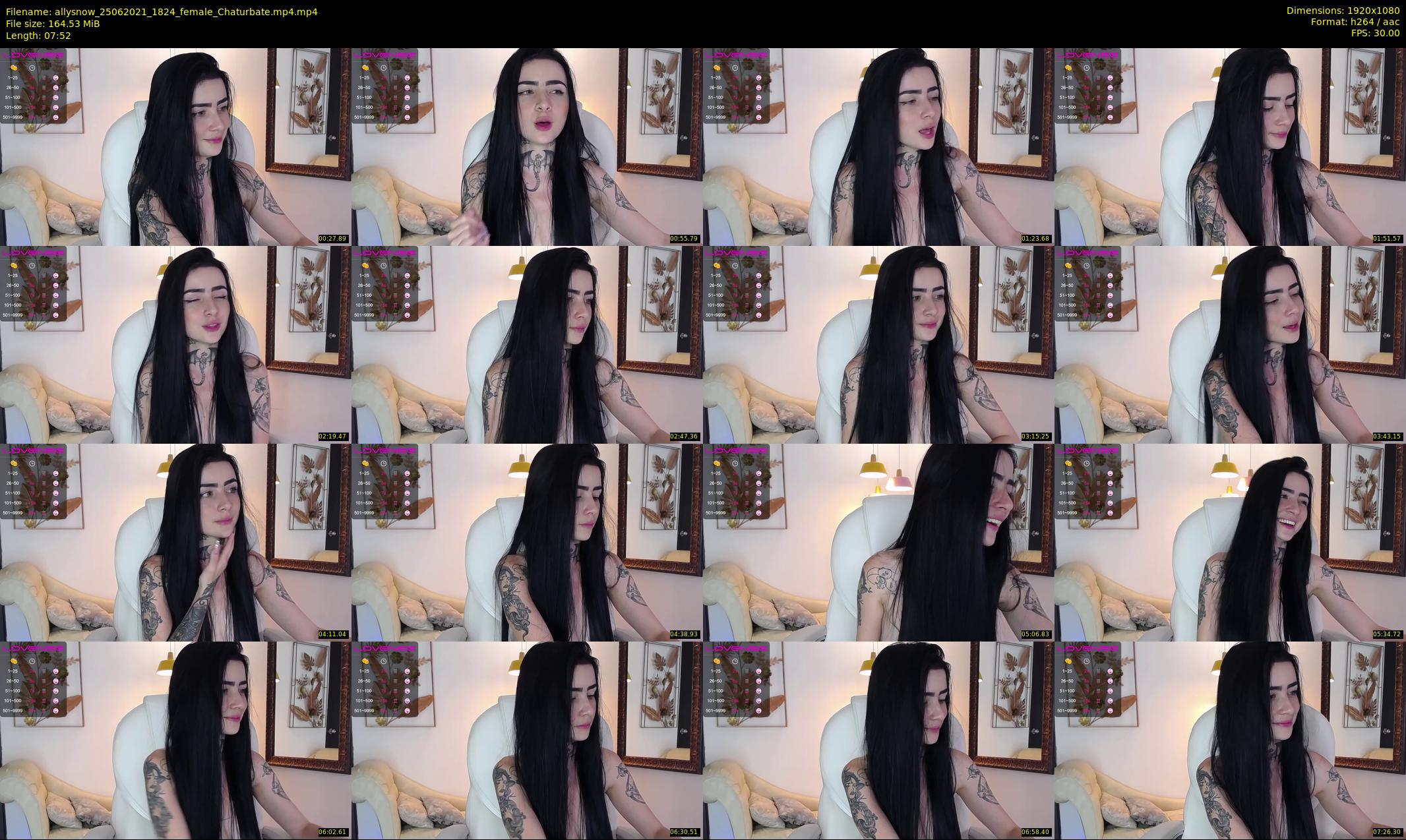 allysnow — 8 minute Chaturbate female cam show recording, 1080p, Jun 25, 2021