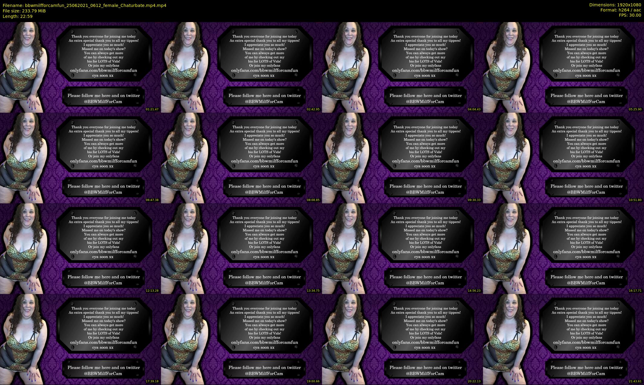 bbwmilfforcamfun — 23 minute Chaturbate female cam show recording, 1080p, Jun 25, 2021