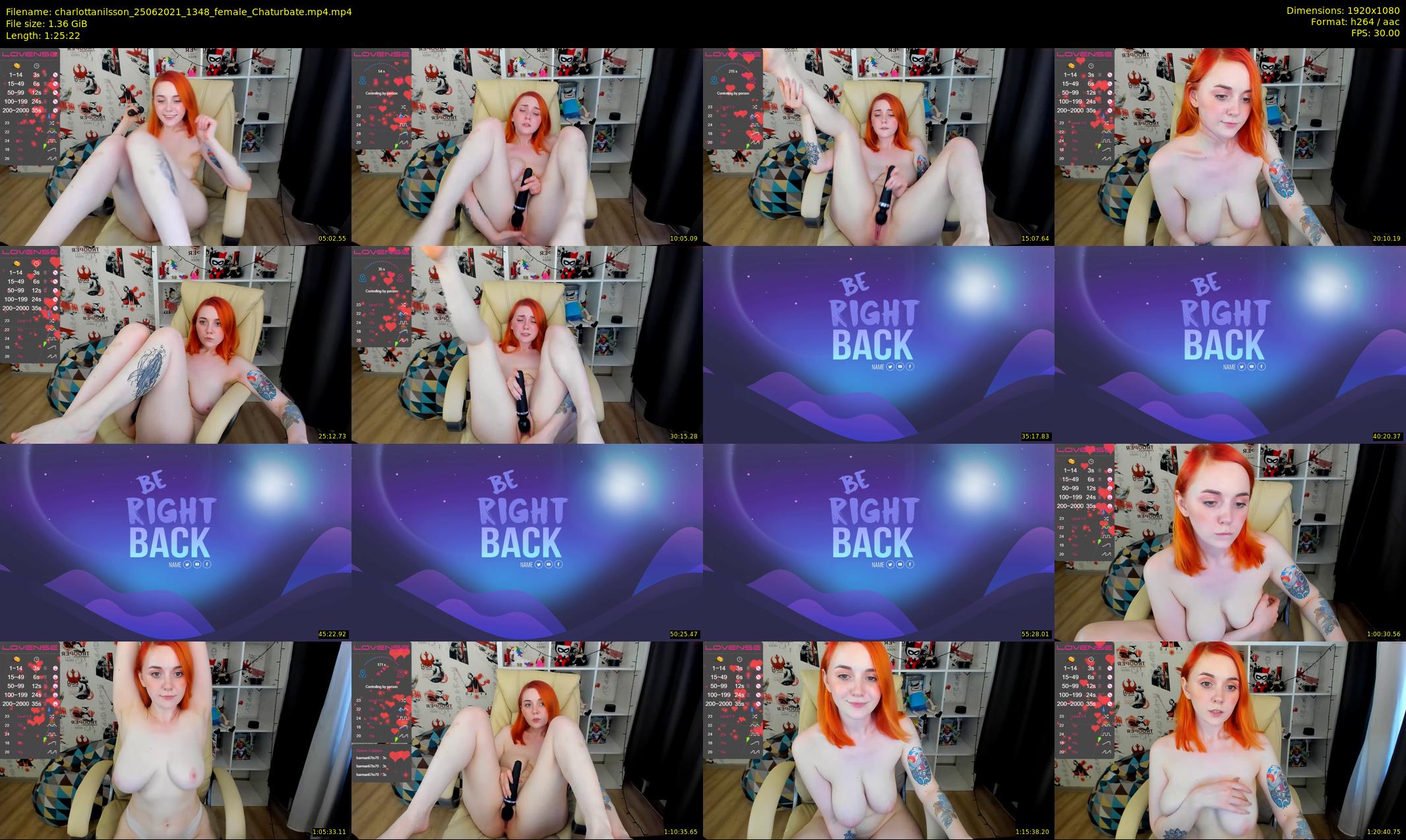 charlottanilsson — 86 minute Chaturbate female cam show recording, 1080p, Jun 25, 2021