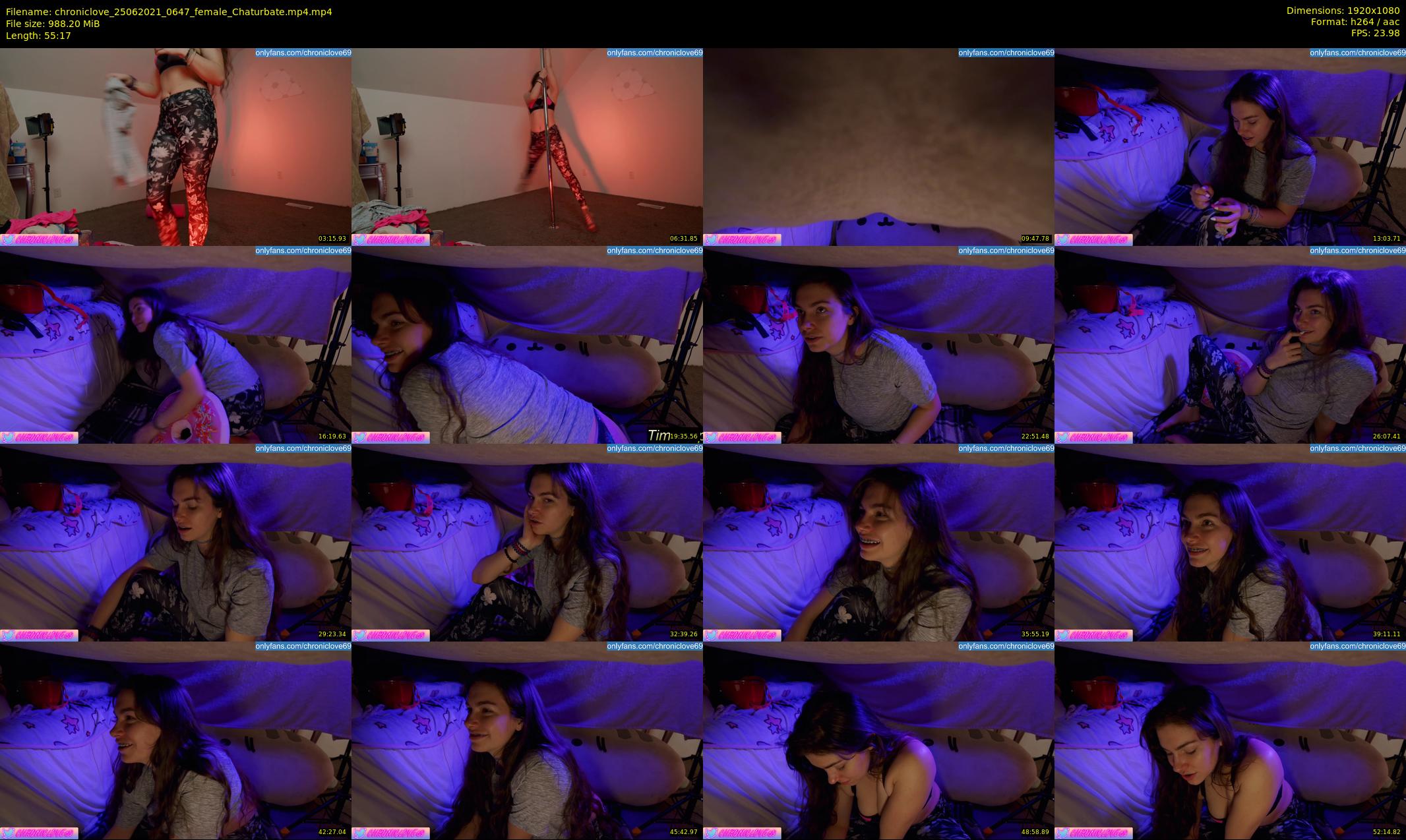 chroniclove — 56 minute Chaturbate female cam show recording, 1080p, Jun 25, 2021