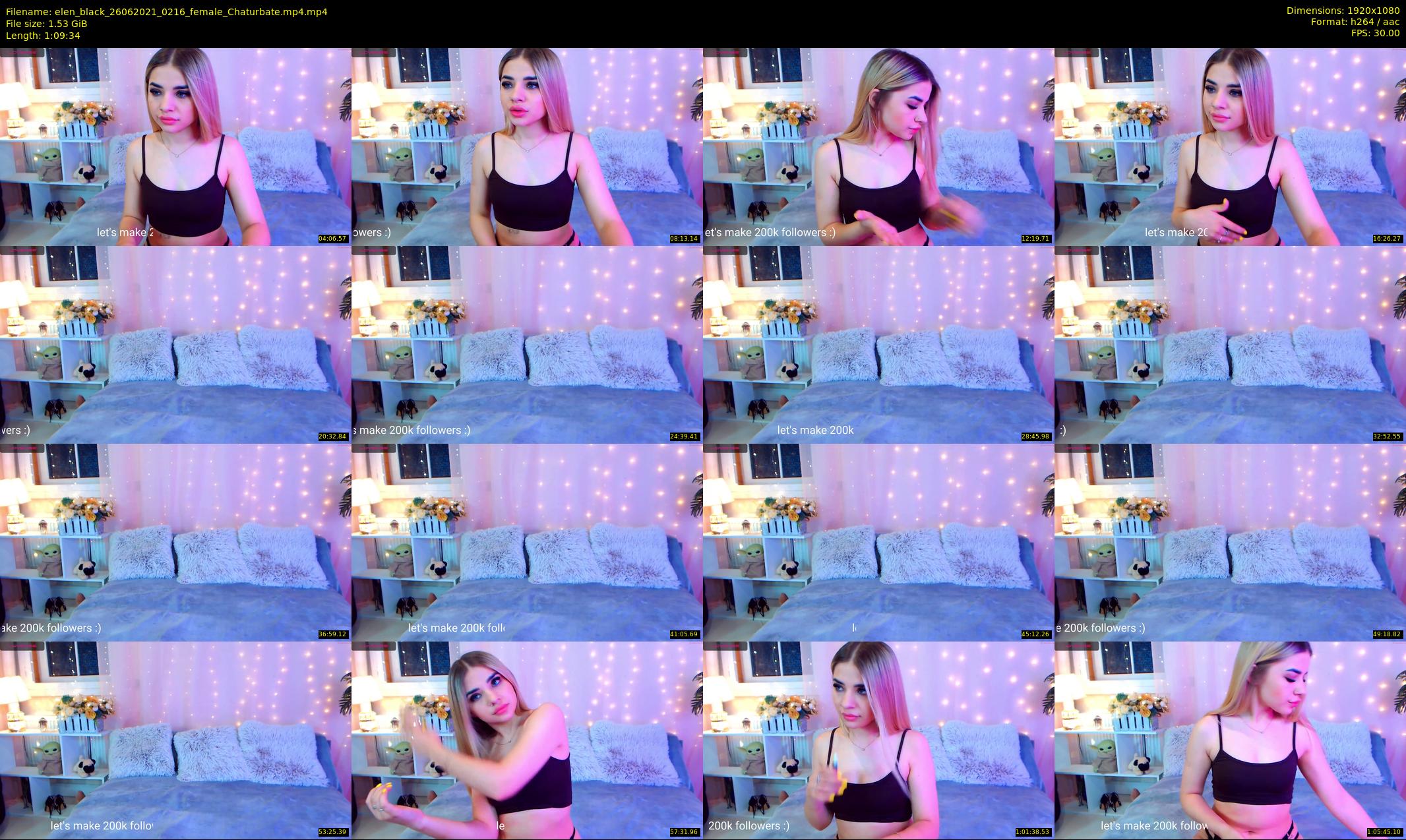 elen_black — 70 minute Chaturbate female cam show recording, 1080p, Jun 26, 2021