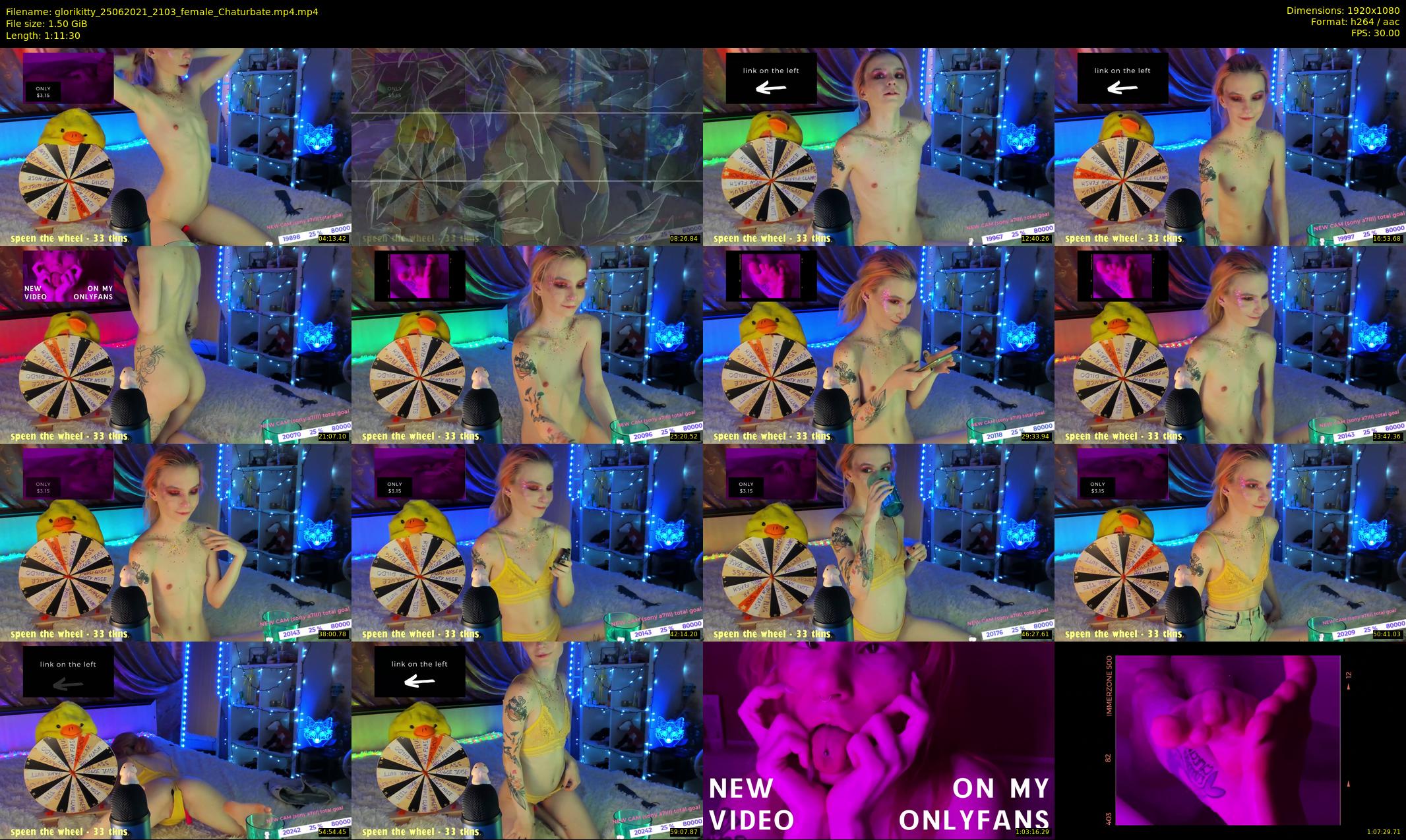 glorikitty — 72 minute Chaturbate female cam show recording, 1080p, Jun 25, 2021