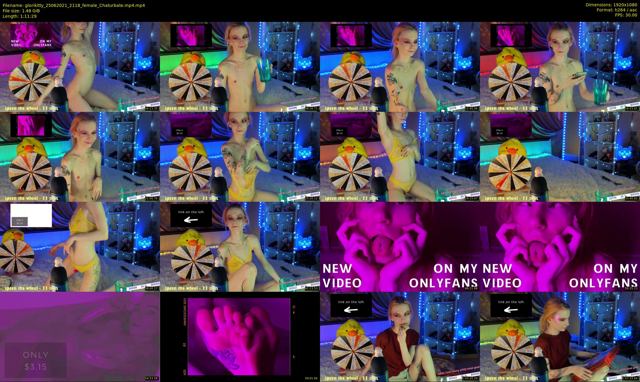 glorikitty — 72 minute Chaturbate female cam show recording, 1080p, Jun 25, 2021