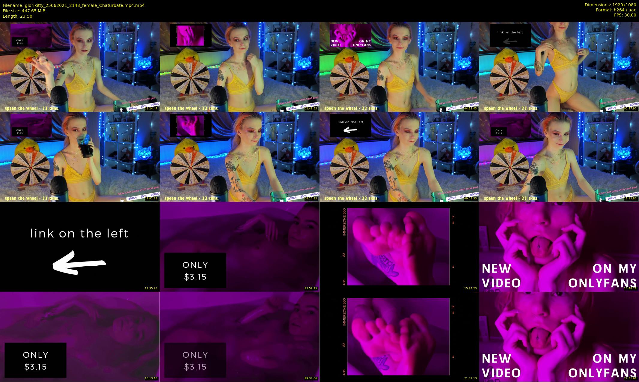 glorikitty — 24 minute Chaturbate female cam show recording, 1080p, Jun 25, 2021