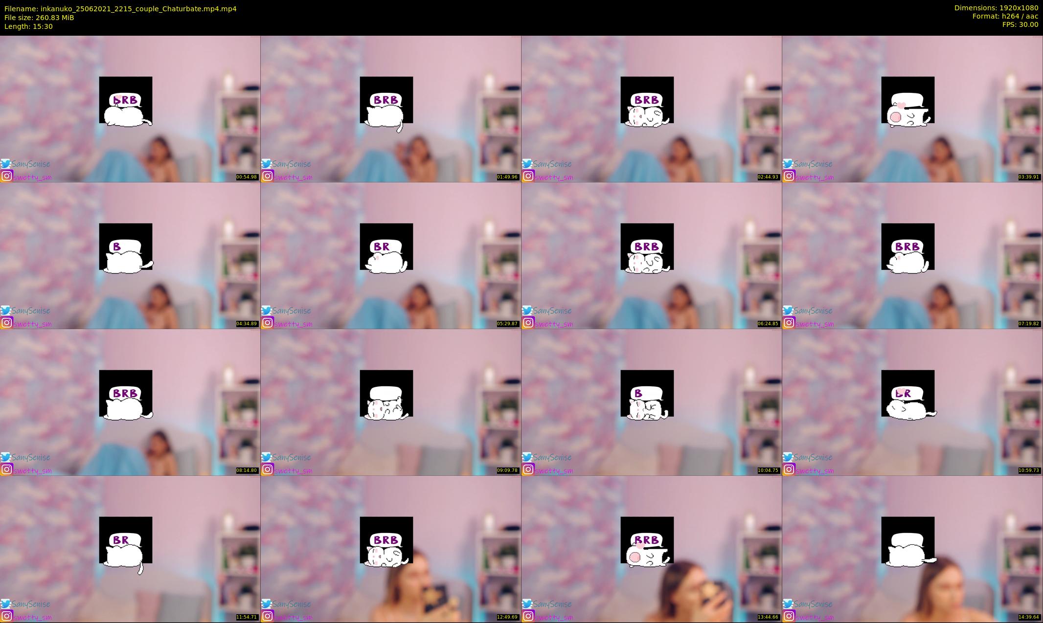 inkanuko — 16 minute Chaturbate couple cam show recording, 1080p, Jun 25, 2021