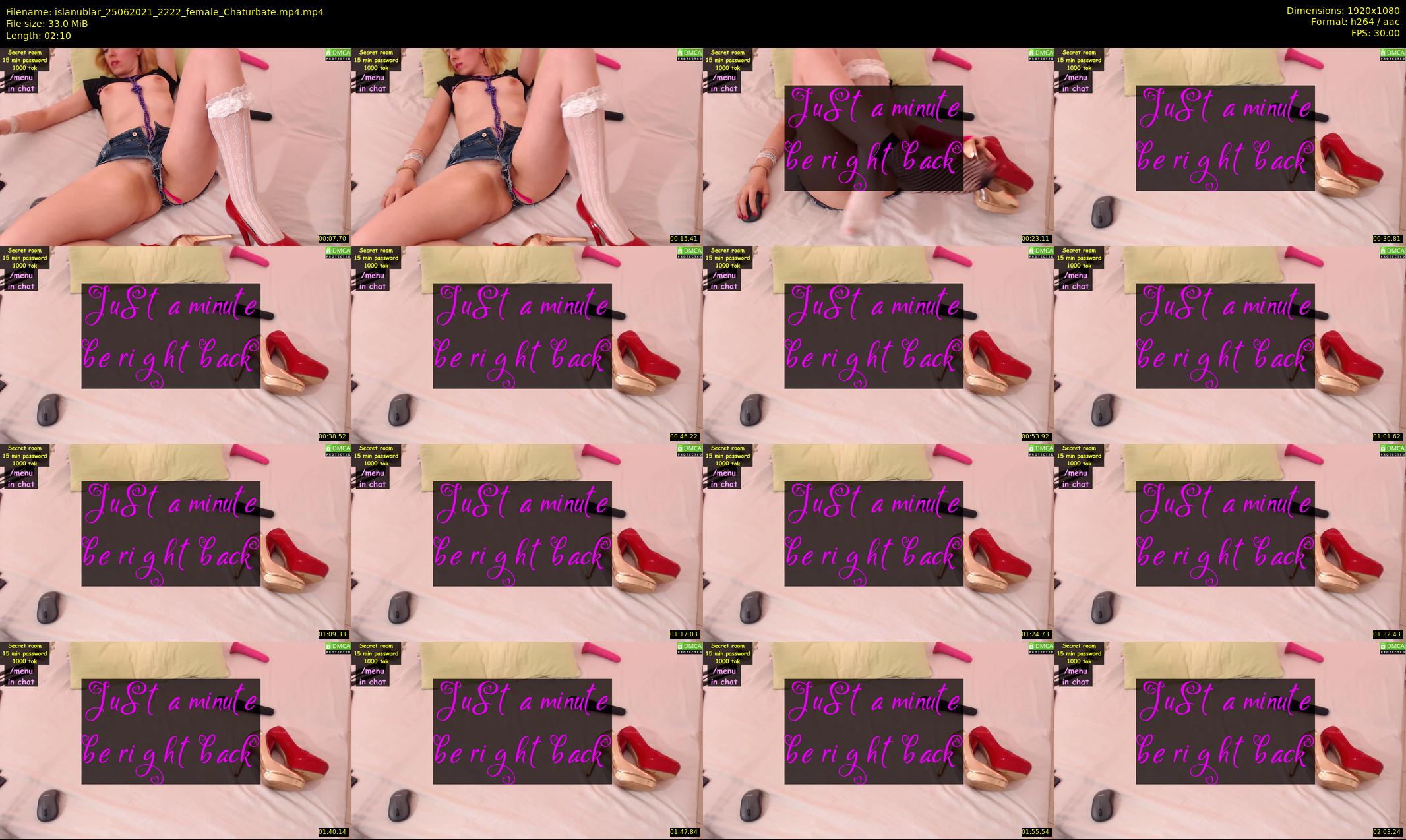 islanublar — 3 minute Chaturbate female cam show recording, 1080p, Jun 25, 2021