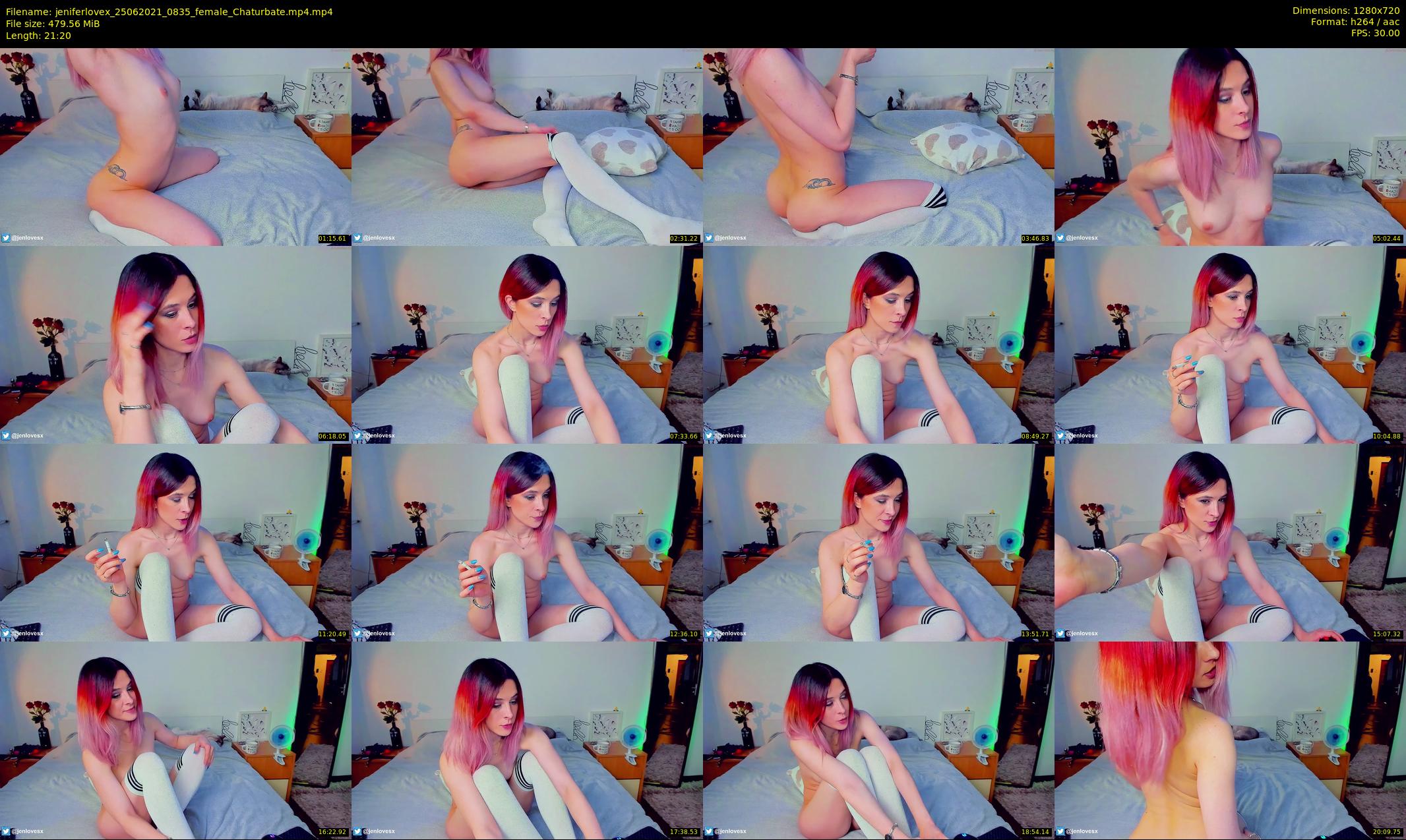 jeniferlovex — 22 minute Chaturbate female cam show recording, 720p, Jun 25, 2021