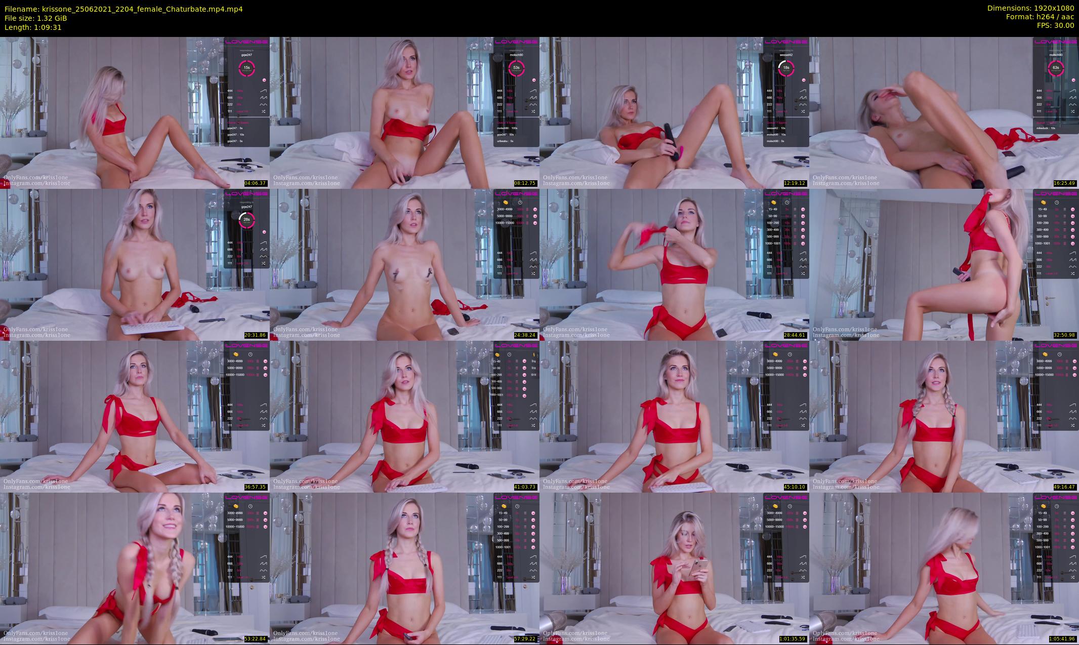 krissone — 70 minute Chaturbate female cam show recording, 1080p, Jun 25, 2021