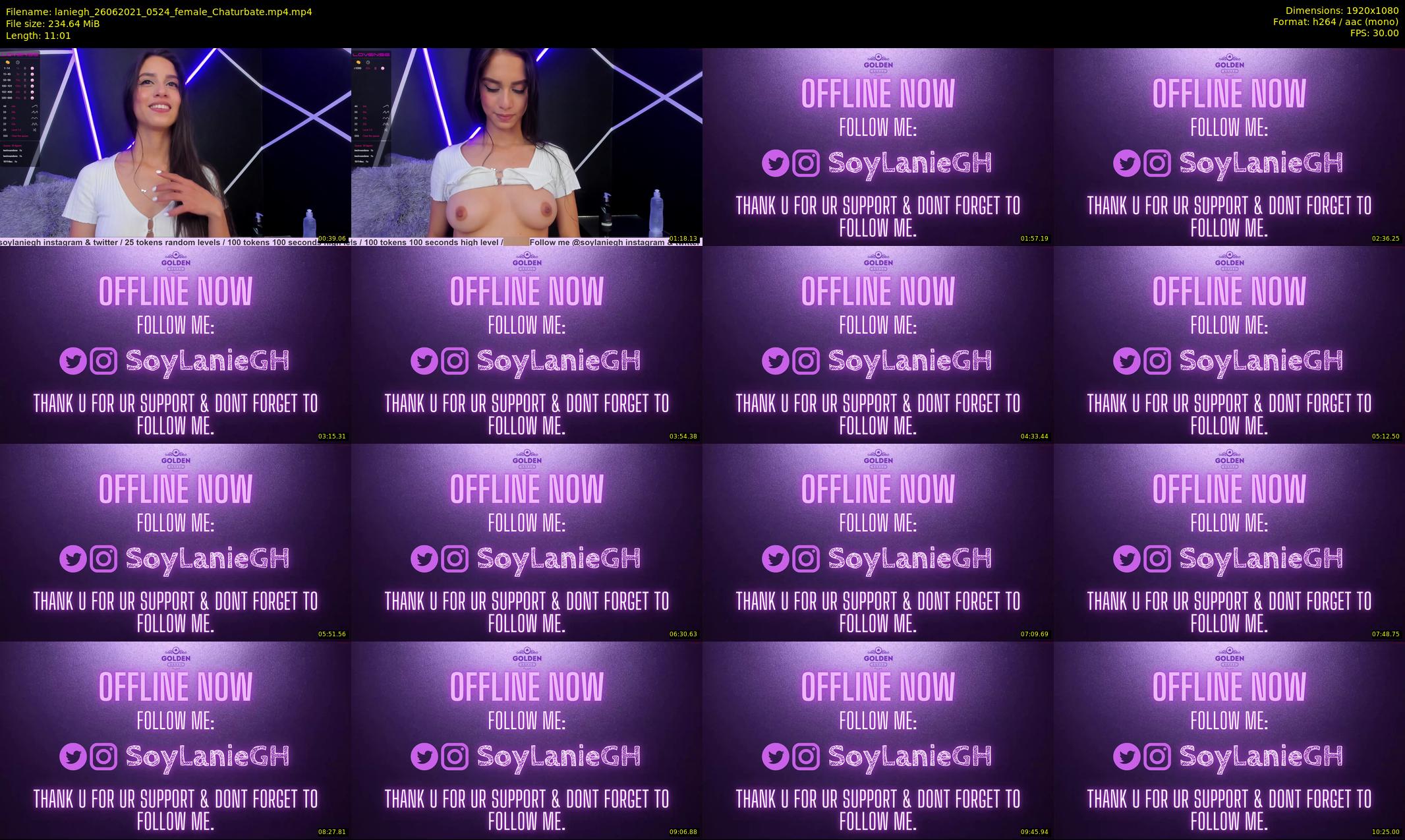 laniegh — 12 minute Chaturbate female cam show recording, 1080p, Jun 26, 2021