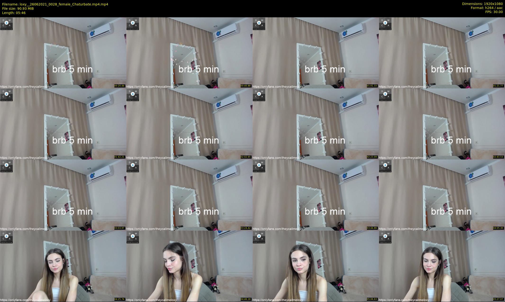loxy_ — 6 minute Chaturbate female cam show recording, 1080p, Jun 26, 2021