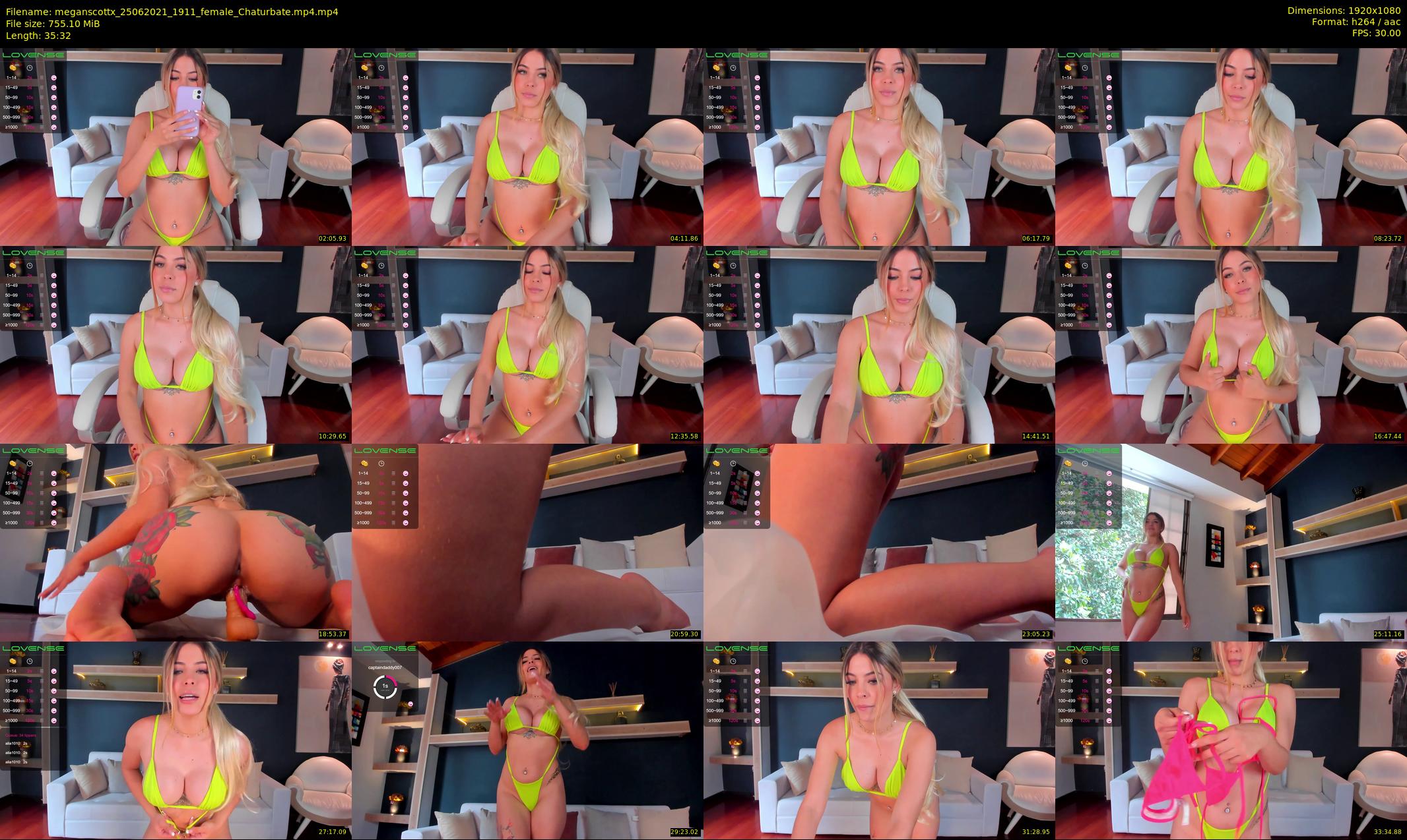 meganscottx — 36 minute Chaturbate female cam show recording, 1080p, Jun 25, 2021