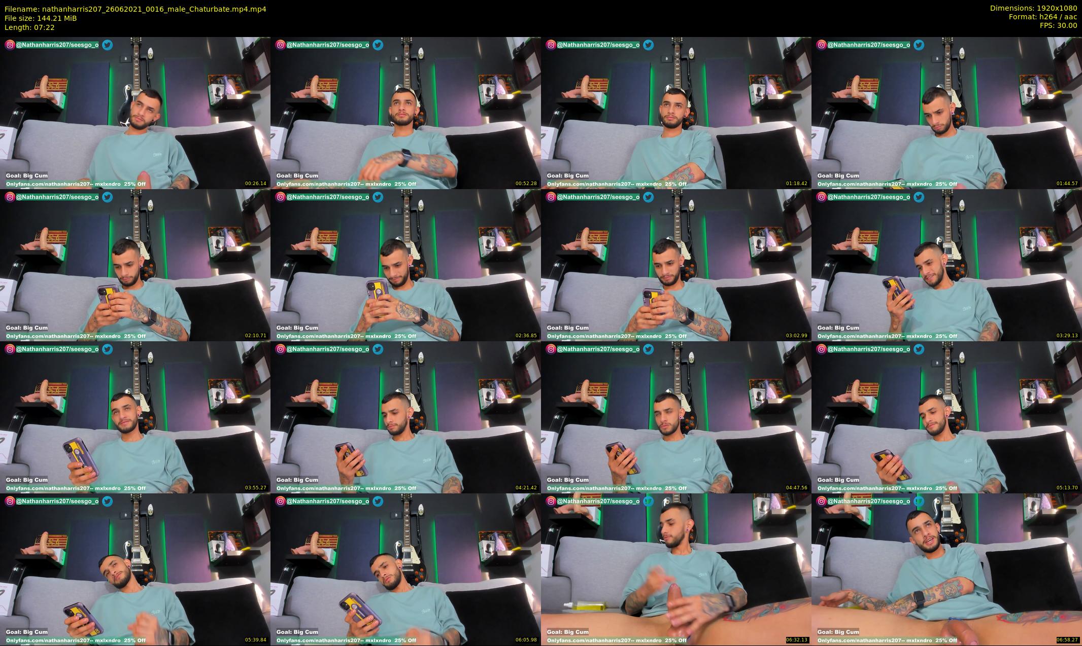 nathanharris207 — 8 minute Chaturbate male cam show recording, 1080p, Jun 26, 2021