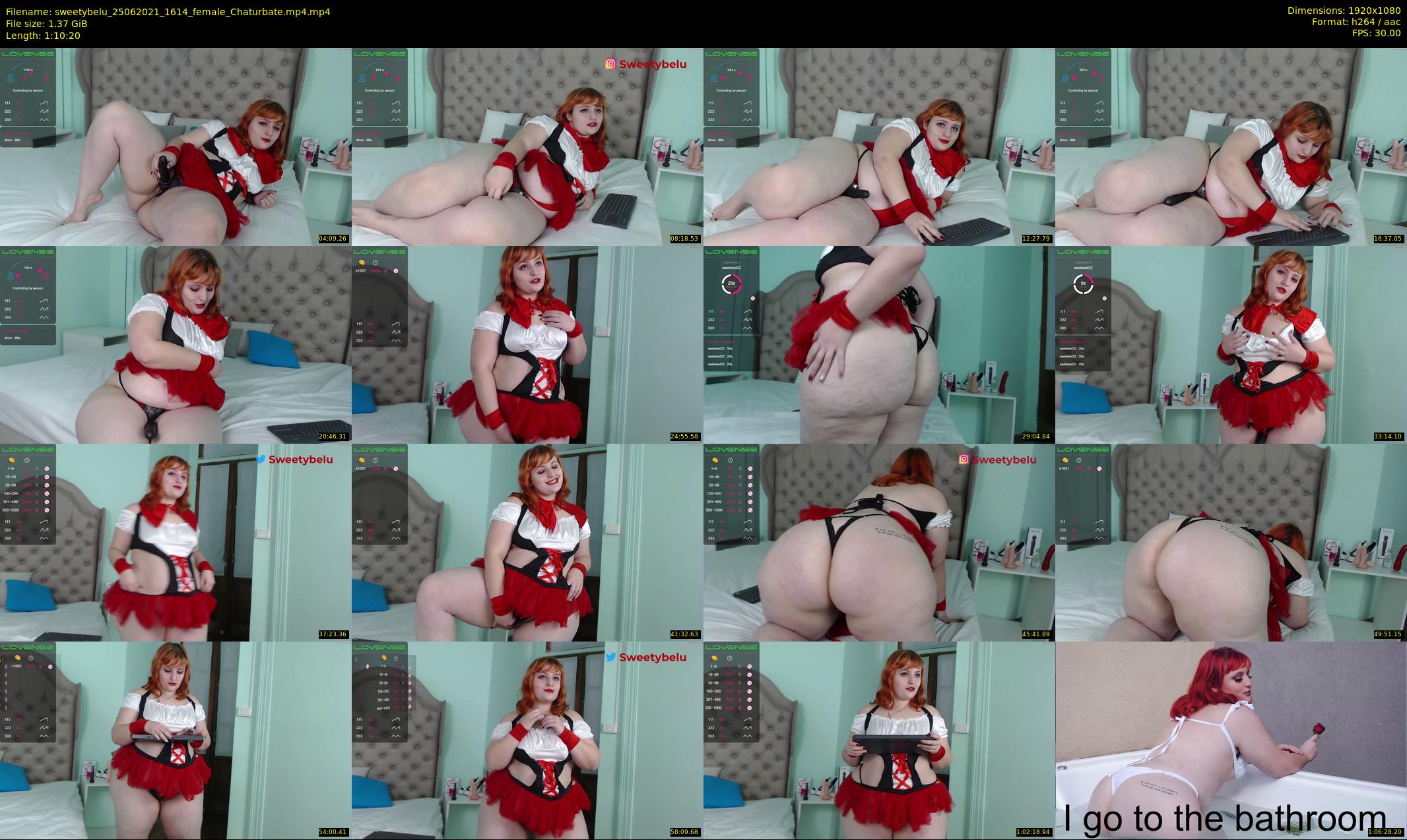 sweetybelu — 71 minute Chaturbate female cam show recording, 1080p, Jun 25, 2021