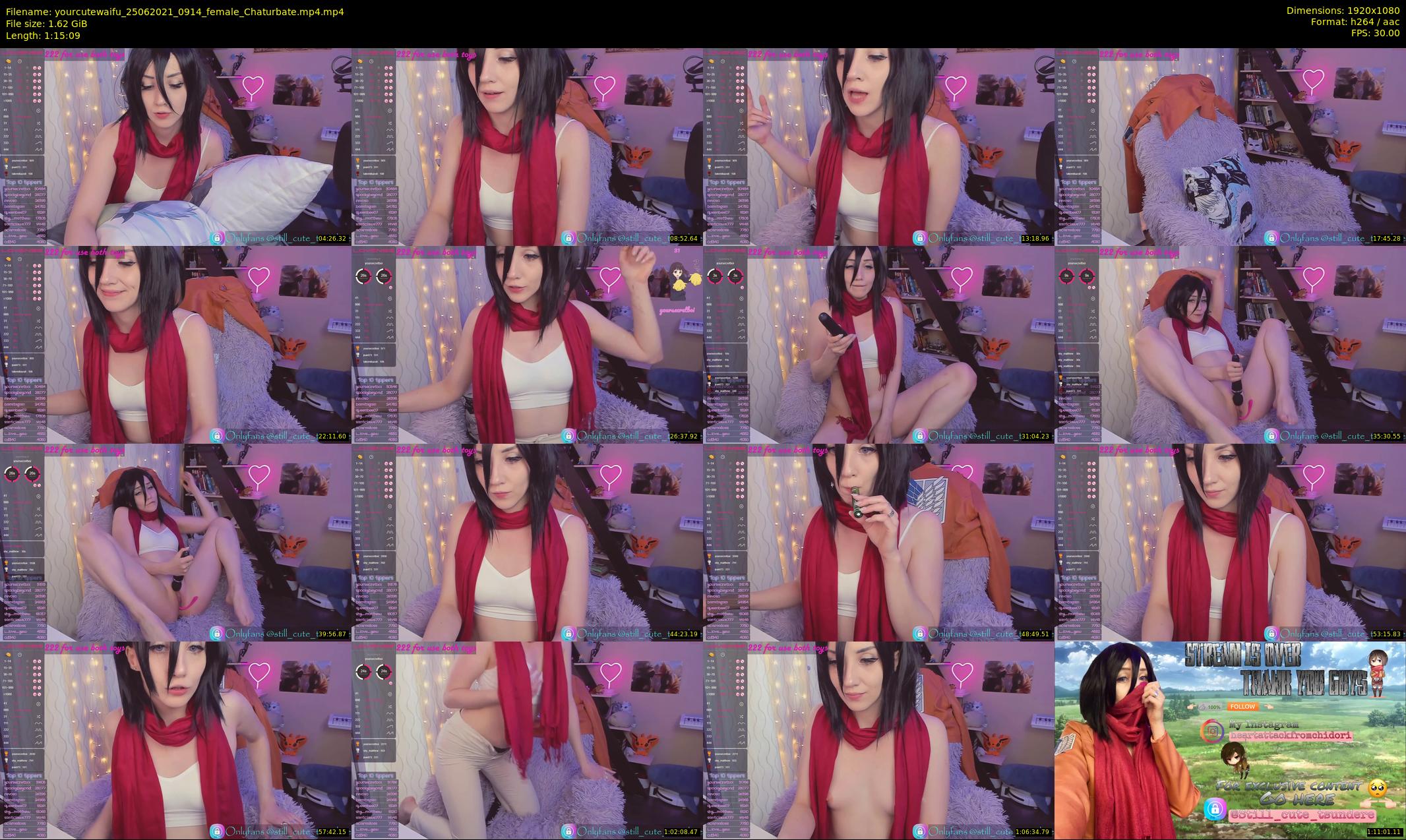 yourcutewaifu — 76 minute Chaturbate female cam show recording, 1080p, Jun 25, 2021