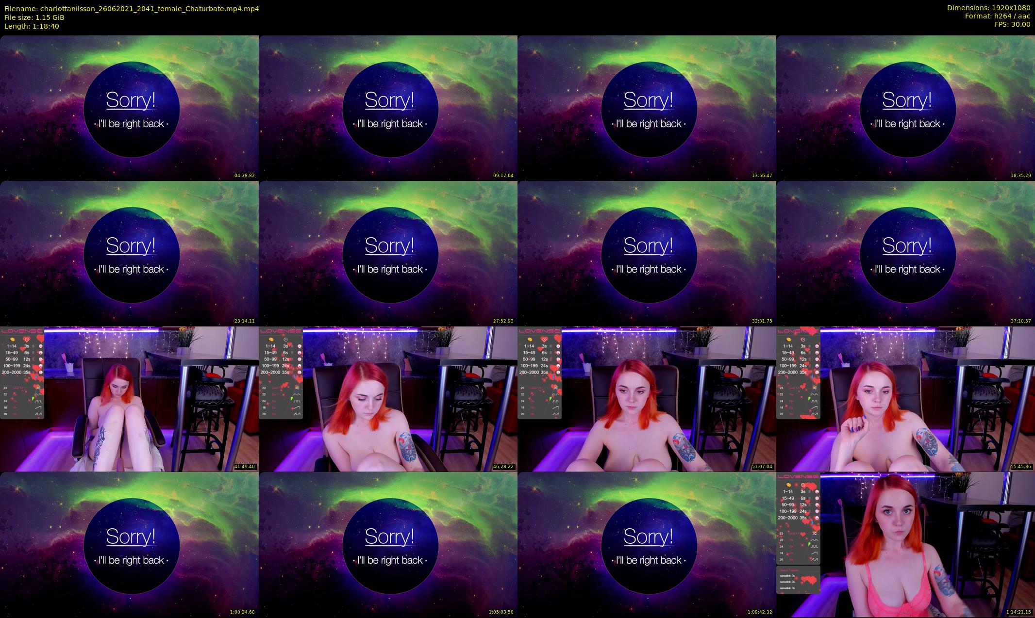 charlottanilsson — 79 minute Chaturbate female cam show recording, 1080p, Jun 26, 2021